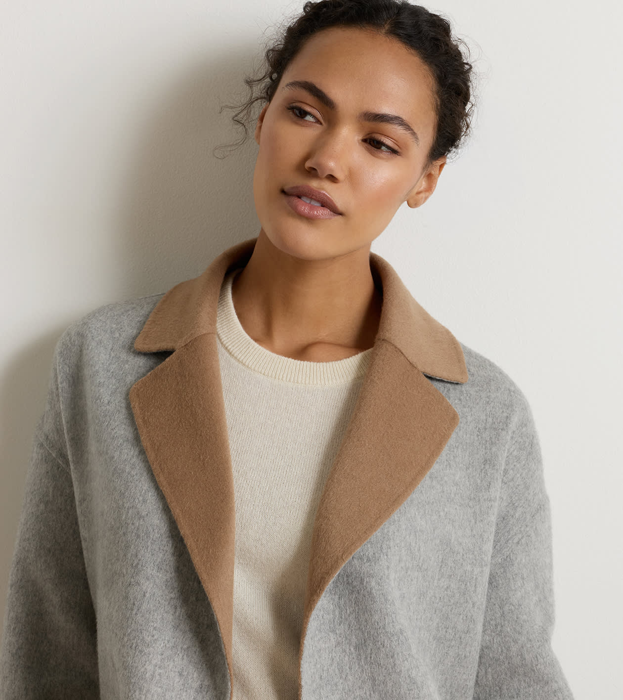 Lauren Reversible Topcoat in WHISPER GREY/CAMEL - Alternate Image 7