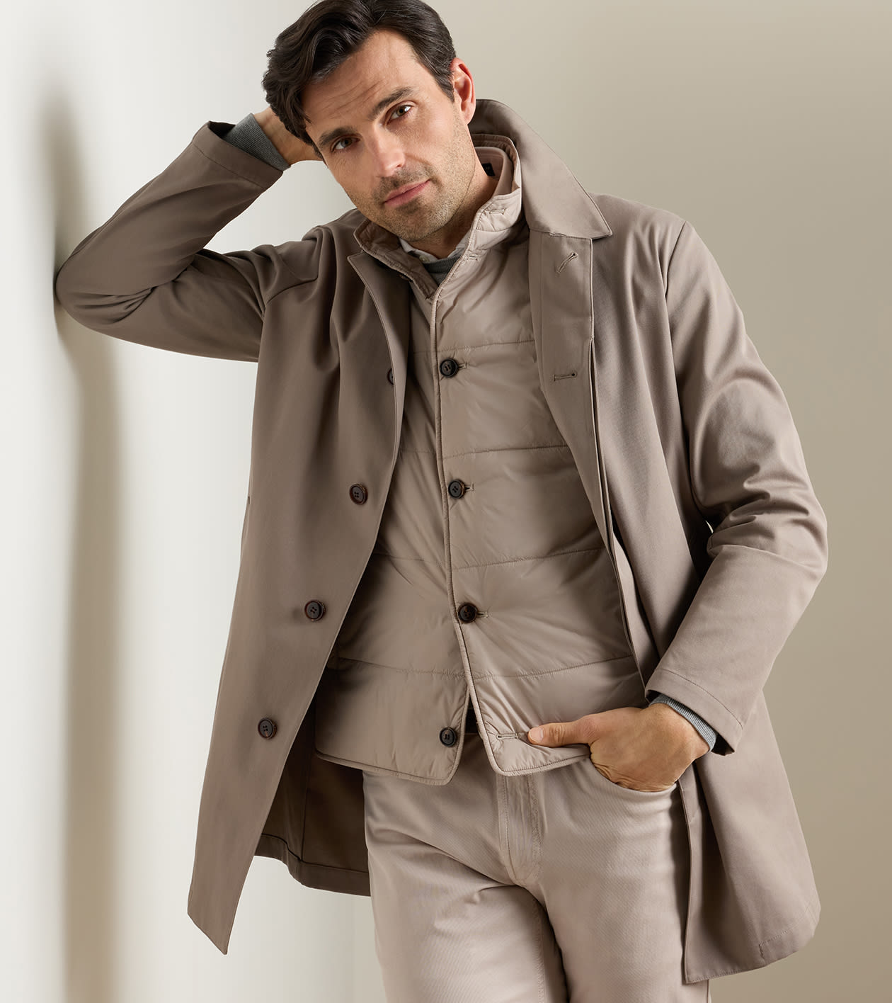 Bond 3-In-1 Trench Coat in BISCOTTI - Alternate Image 4