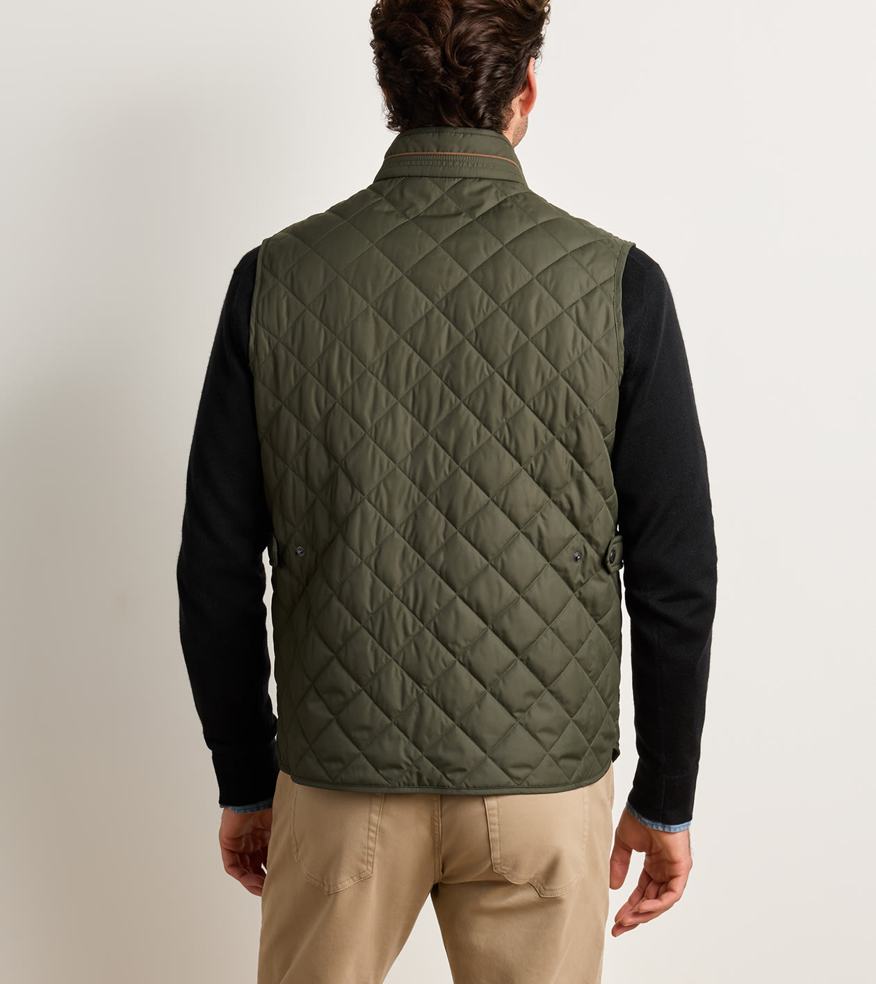 Essex Gilet in Dark Olive - Alternate Image 2