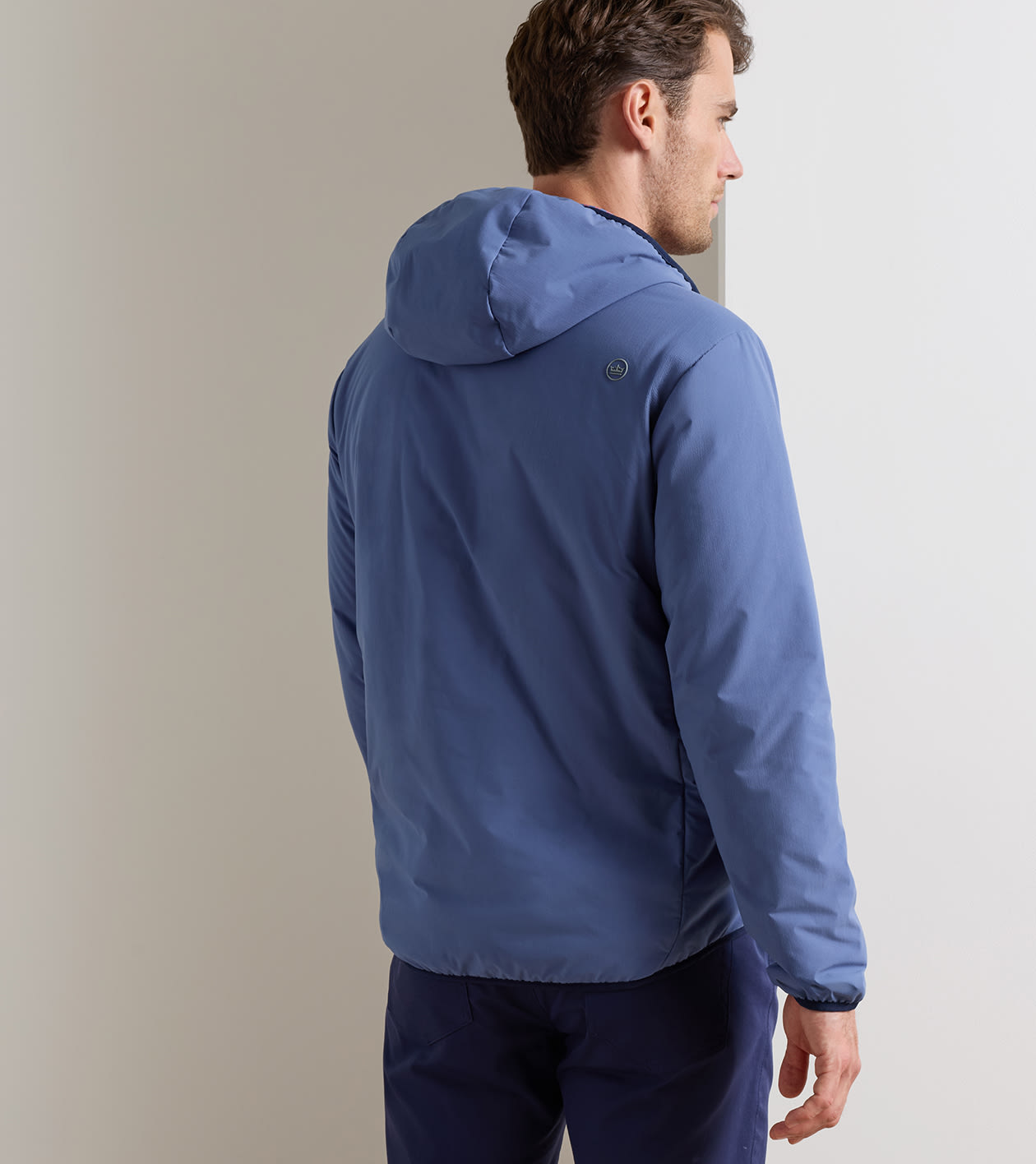 Ridge Half-Zip Hoodie in BALI BLUE - Alternate Image 2