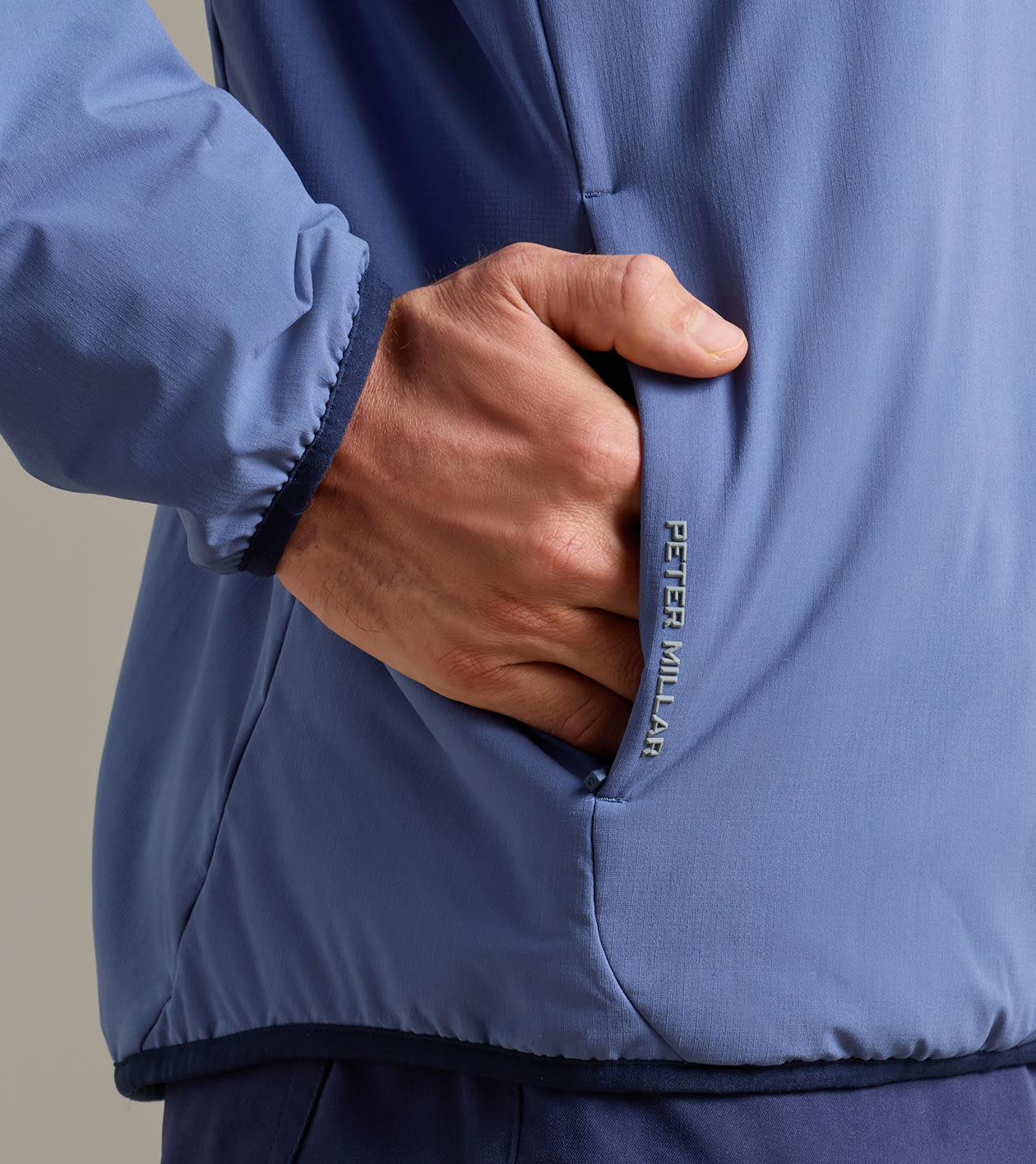 Ridge Half-Zip Hoodie in BALI BLUE - Alternate Image 3