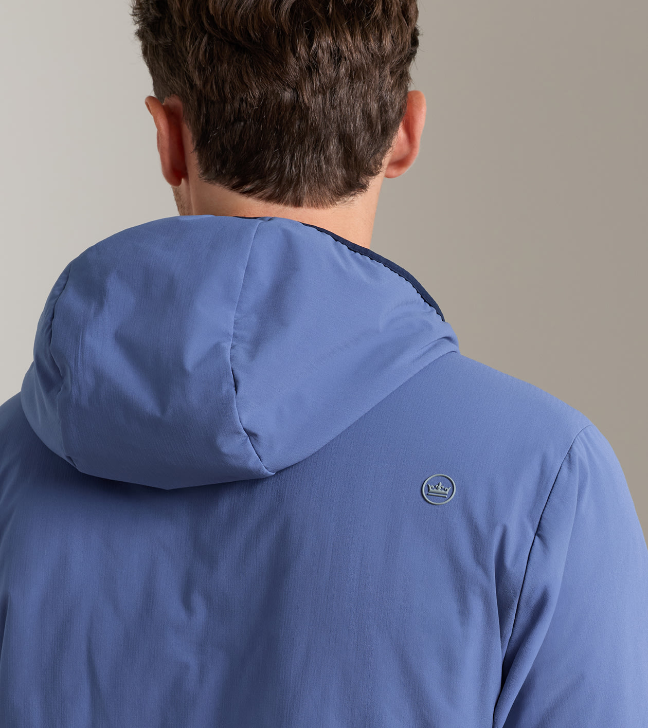 Ridge Half-Zip Hoodie in BALI BLUE - Alternate Image 4