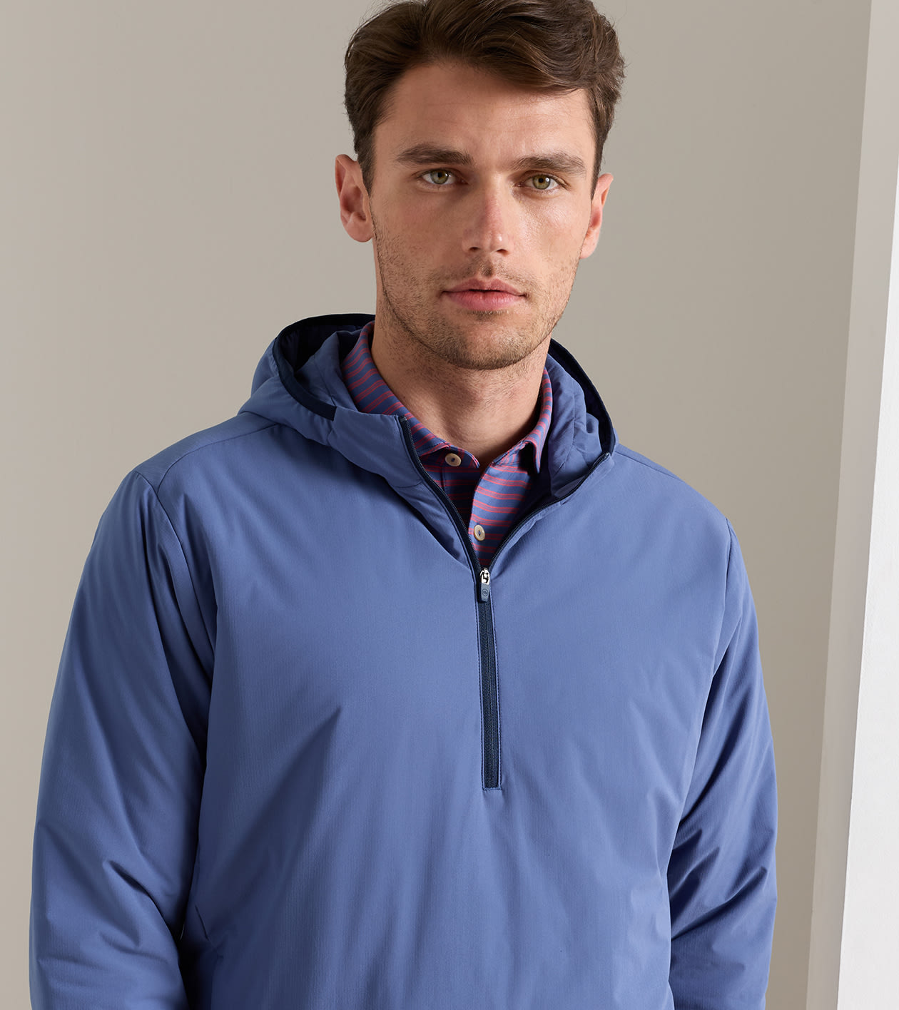Ridge Half-Zip Hoodie in BALI BLUE - Alternate Image 5