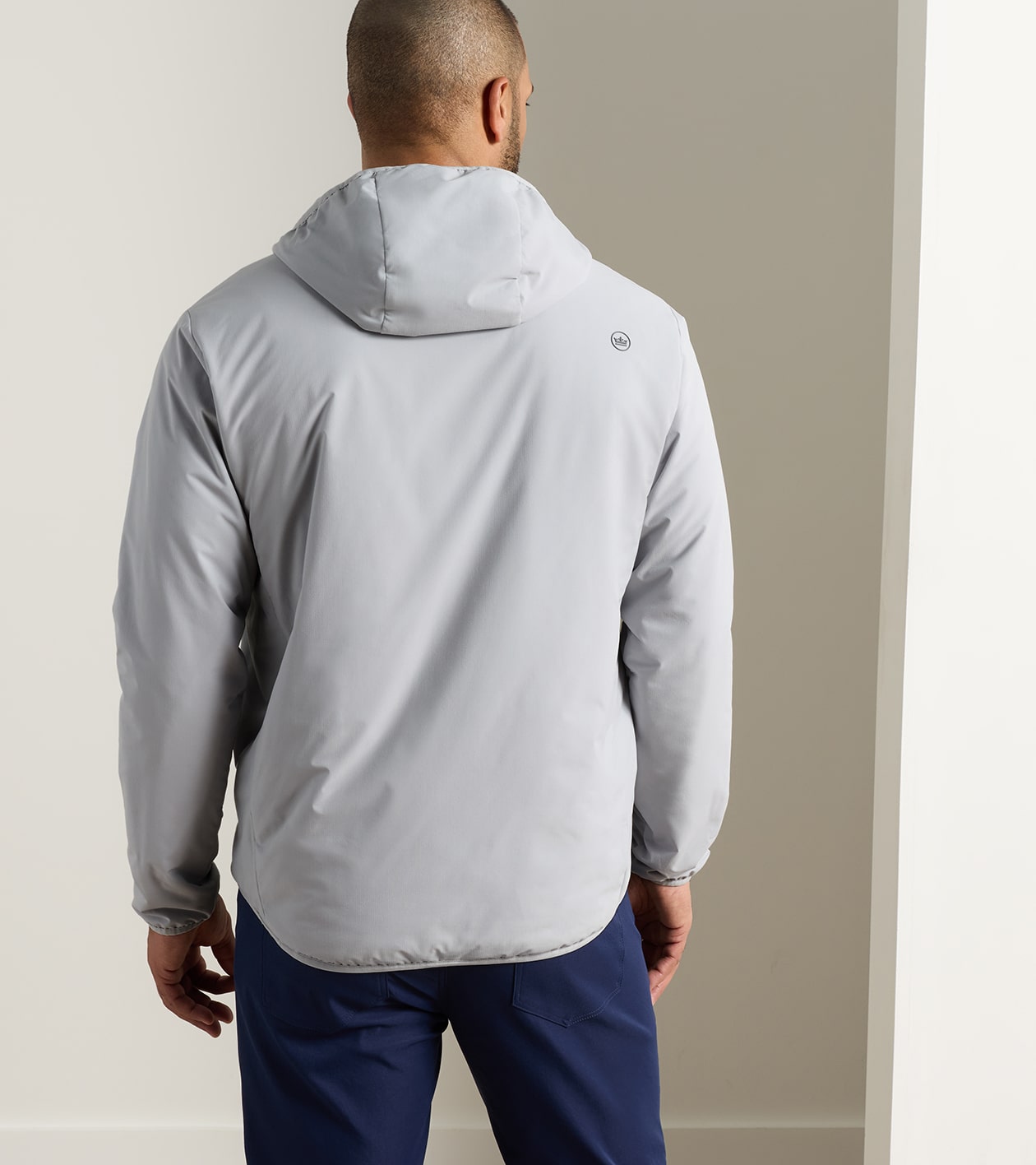 Ridge Half-Zip Hoodie in British Grey - Alternate Image 2