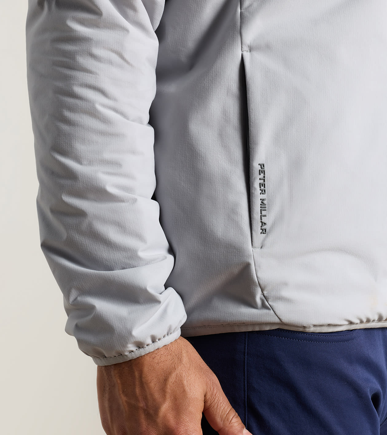 Ridge Half-Zip Hoodie in British Grey - Alternate Image 3