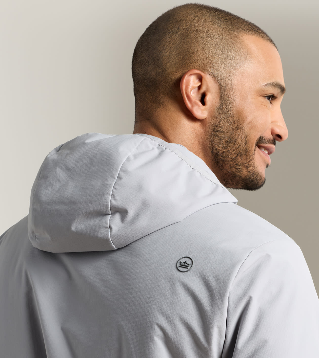 Ridge Half-Zip Hoodie in British Grey - Alternate Image 4