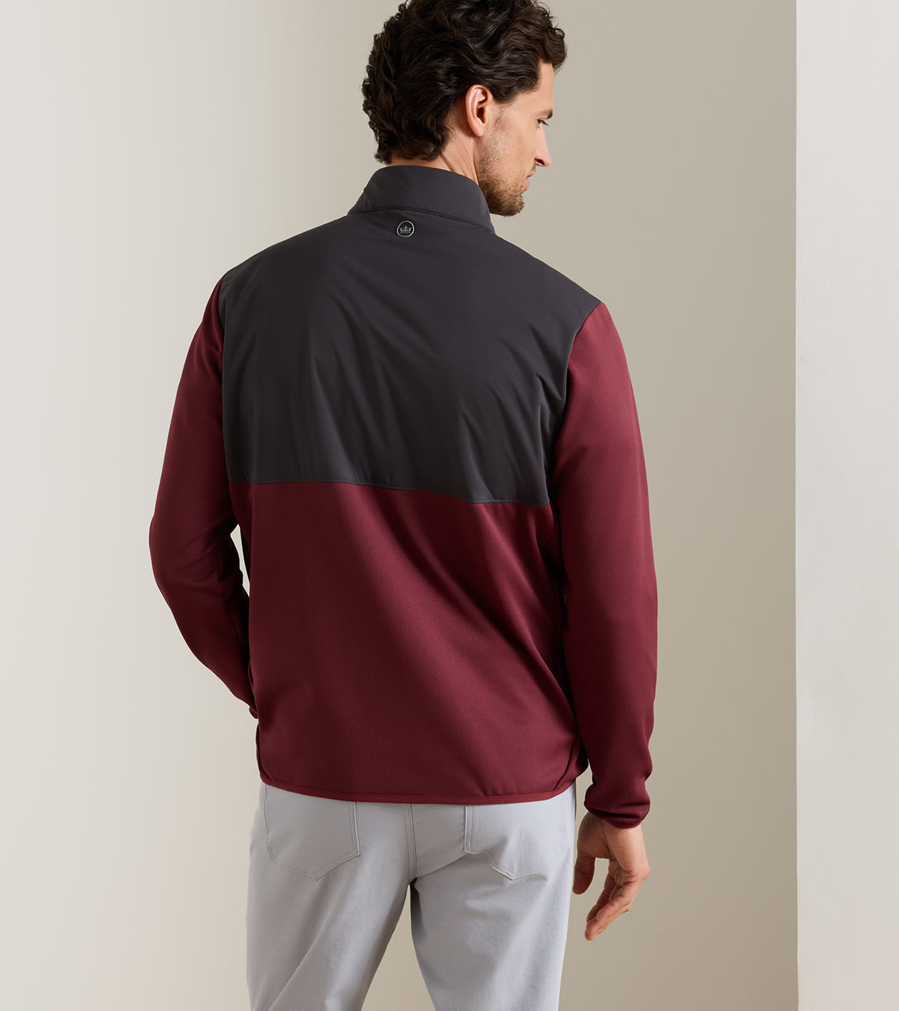 Vail Half-Zip in Bordeaux - Alternate Image 2