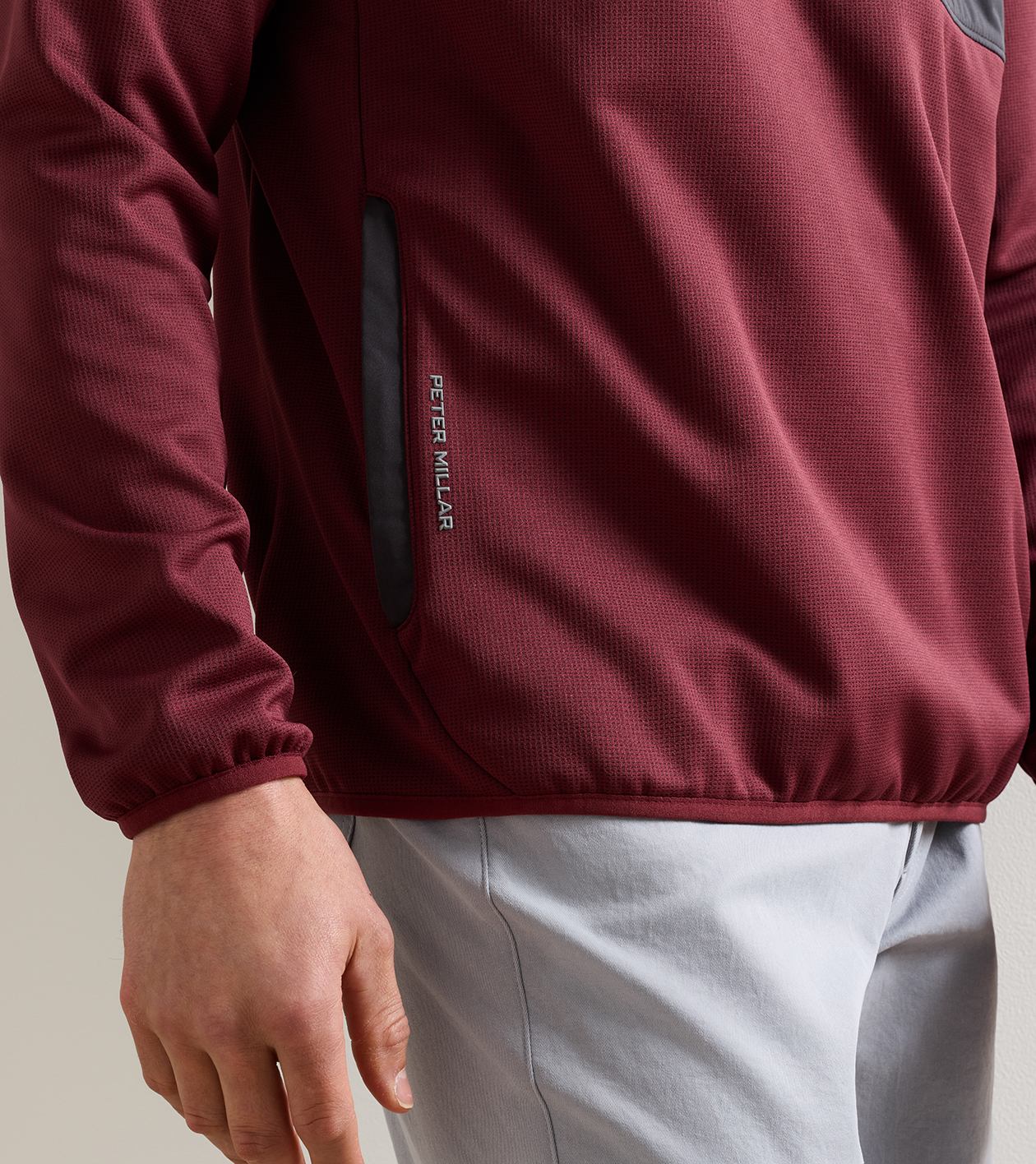 Vail Half-Zip in Bordeaux - Alternate Image 3