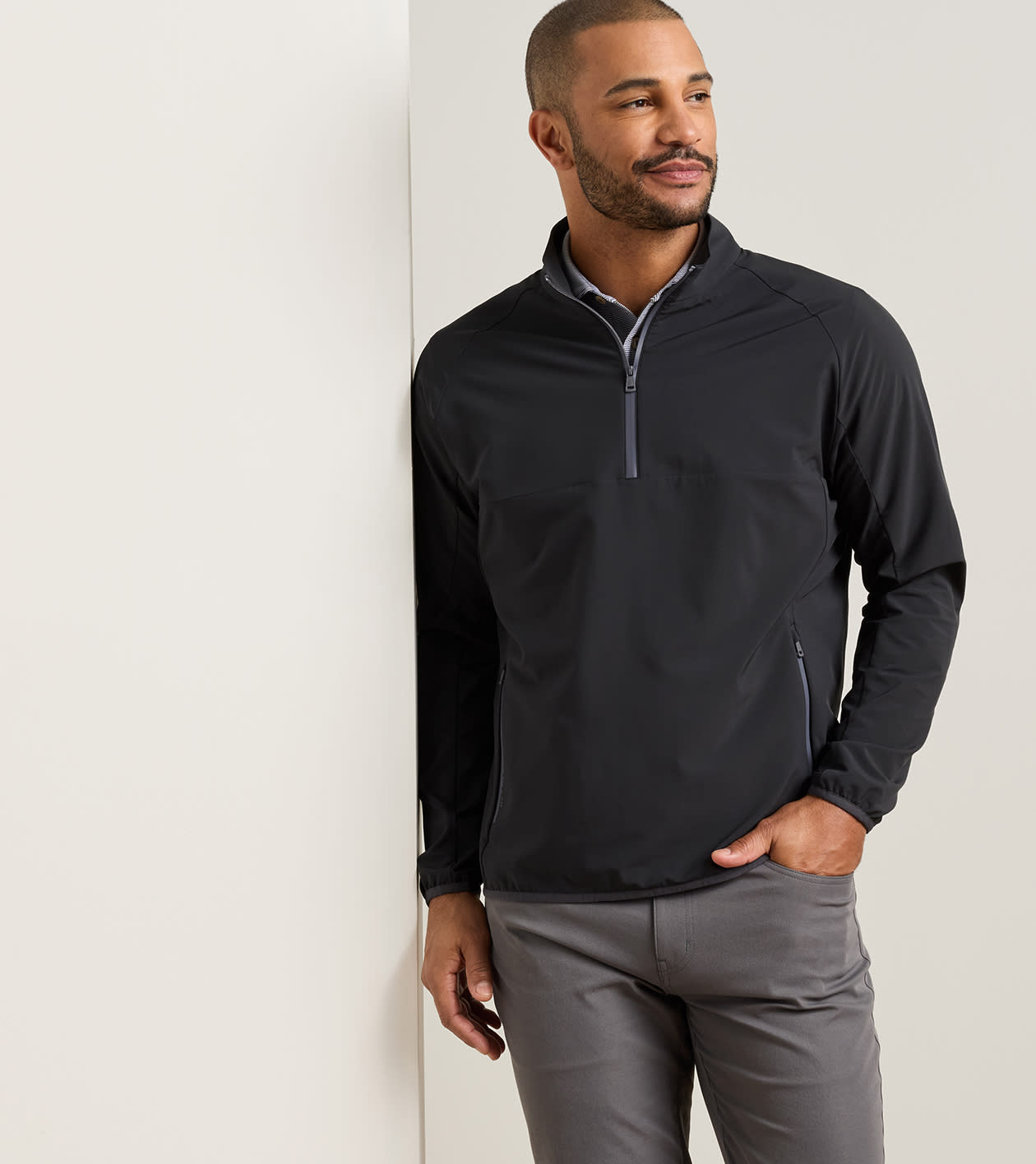Gale Half-Zip in Black - Alternate Image 1