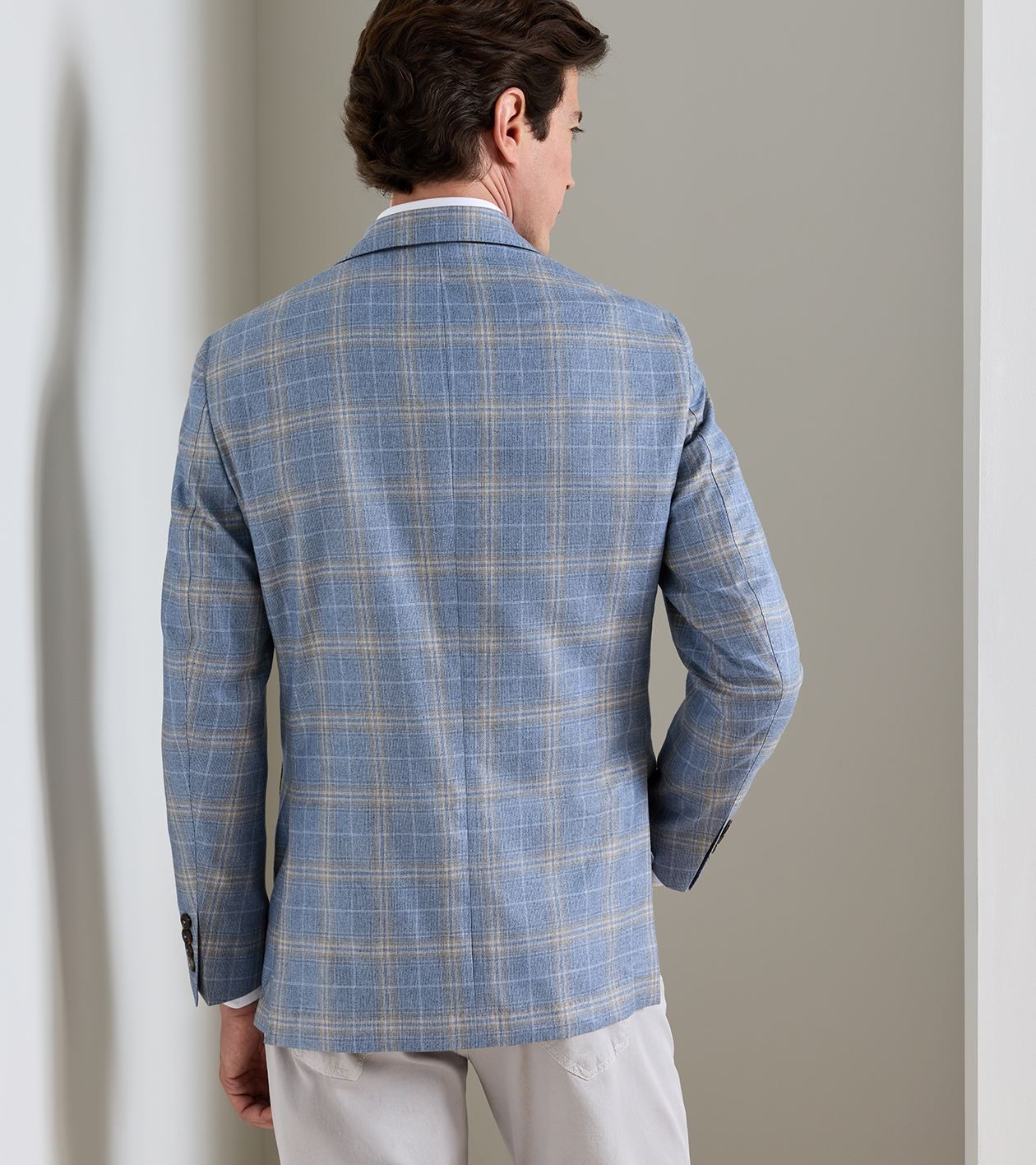 Joules Plaid Soft Jacket in WHITEHAVEN BLUE - Alternate Image 2
