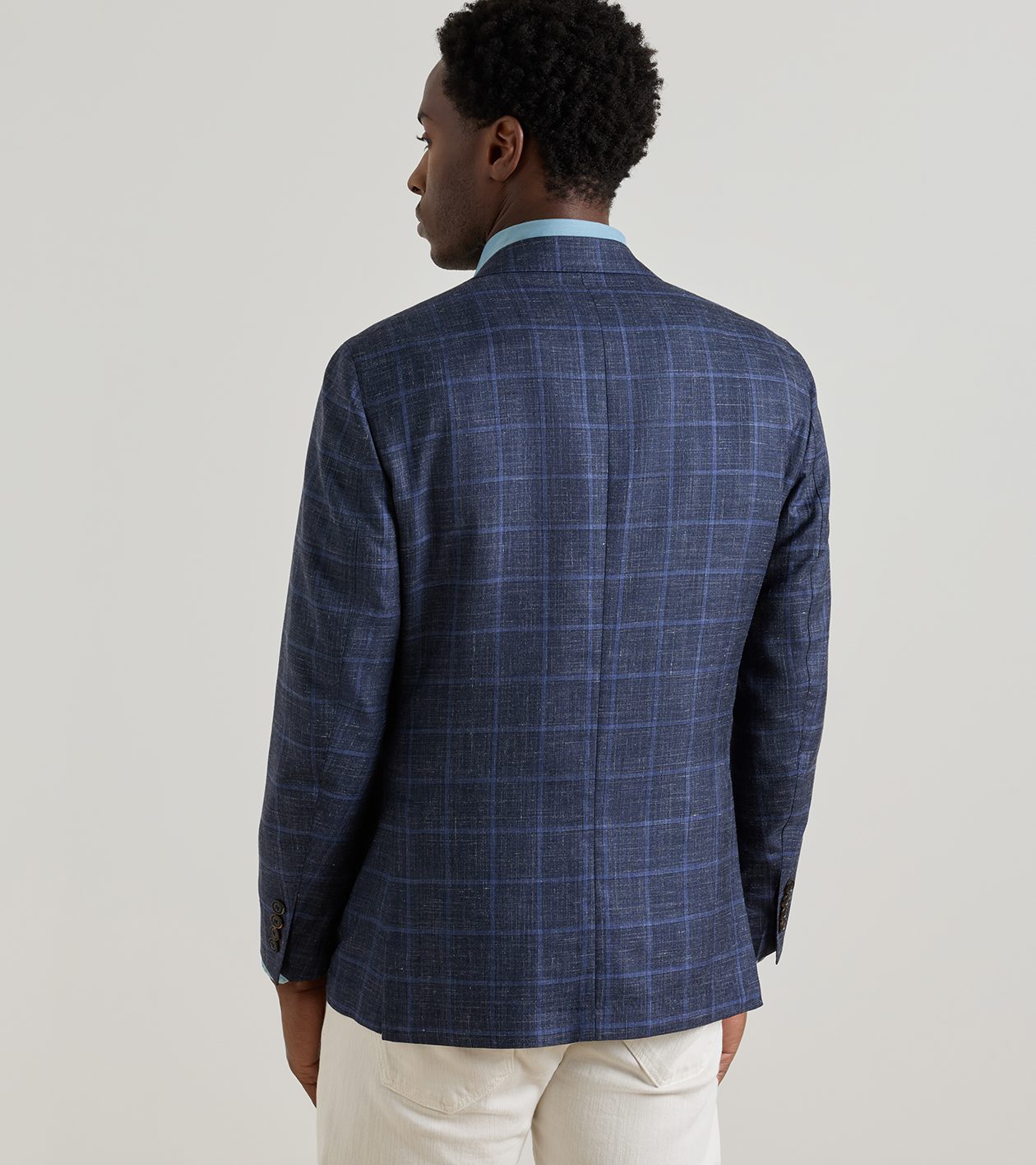 Bradford Windowpane Soft Jacket in Navy - Alternate Image 2