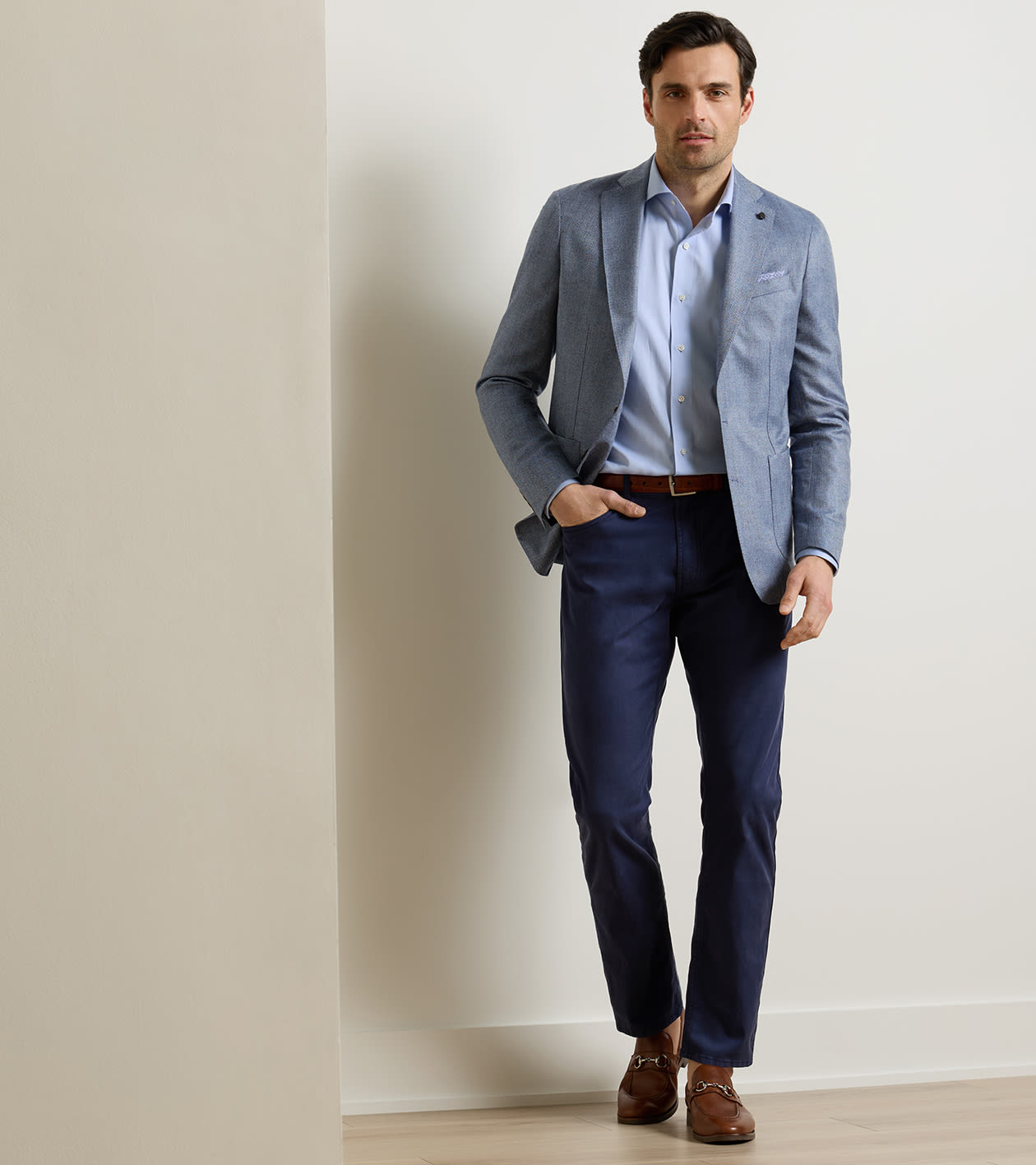 Cypress Herringbone Blazer in WINDY BLUE - Alternate Image 1