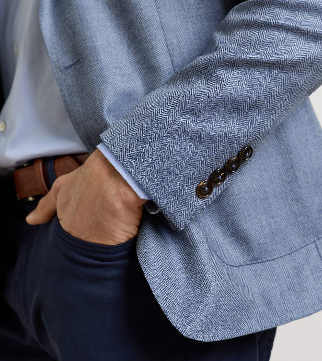 Cypress Herringbone Blazer in WINDY BLUE - Alternate Image 3