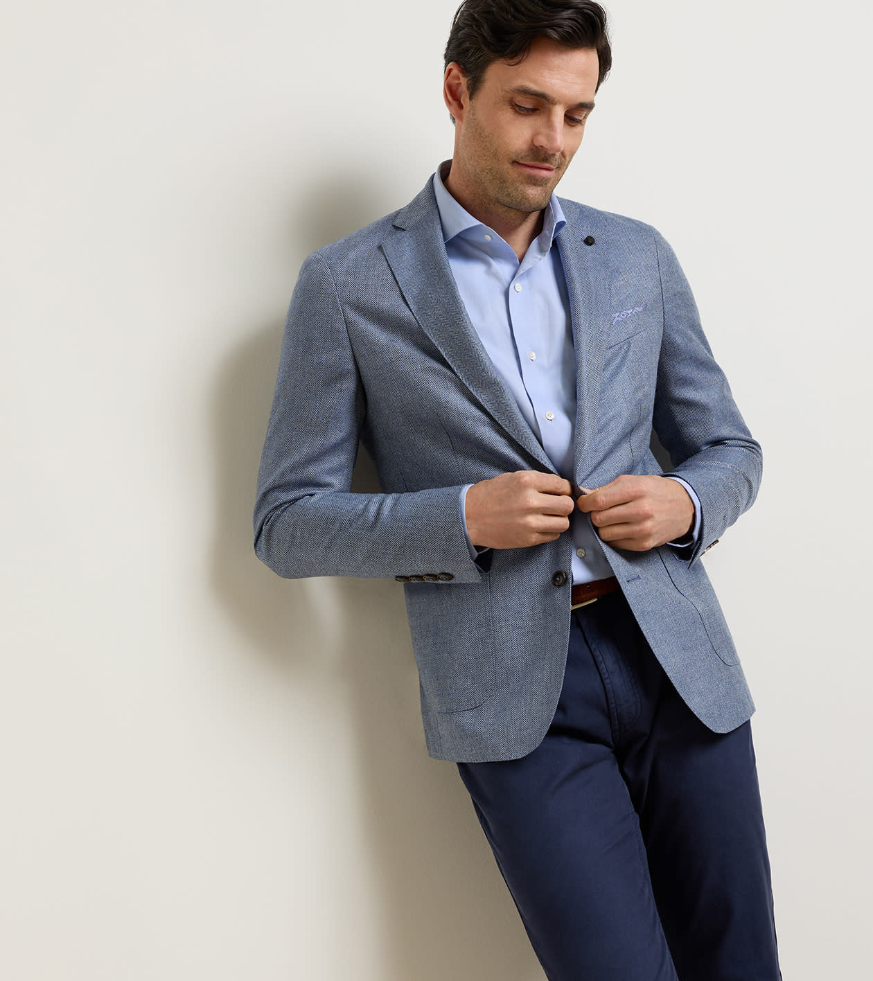 Cypress Herringbone Blazer in WINDY BLUE - Alternate Image 4