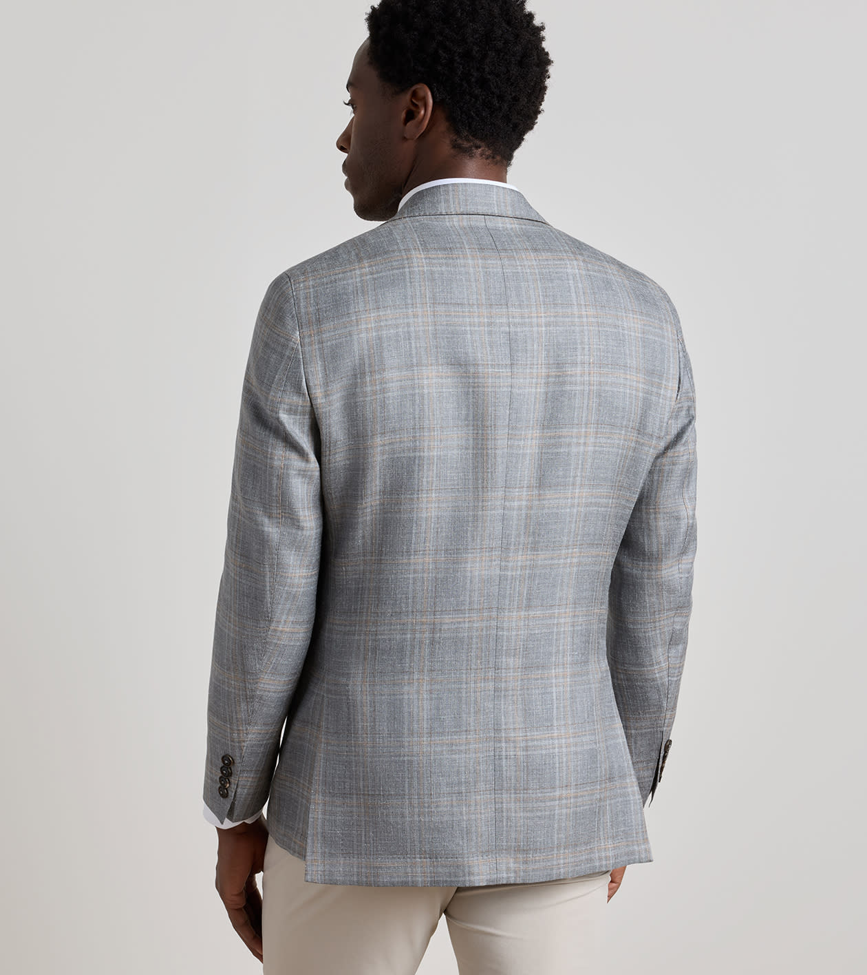 Denby Plaid Blazer in Argento - Alternate Image 2
