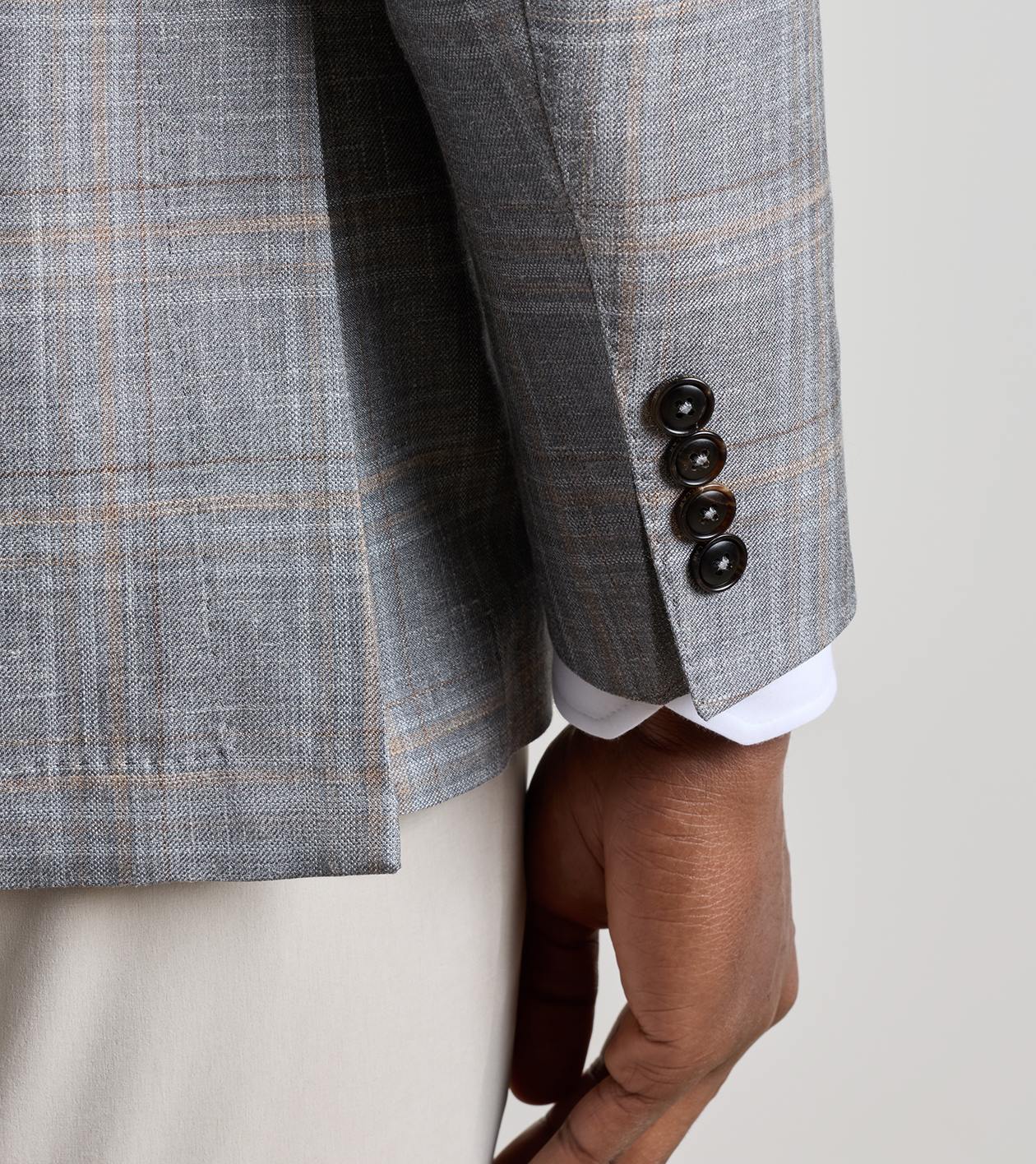 Denby Plaid Blazer in Argento - Alternate Image 3