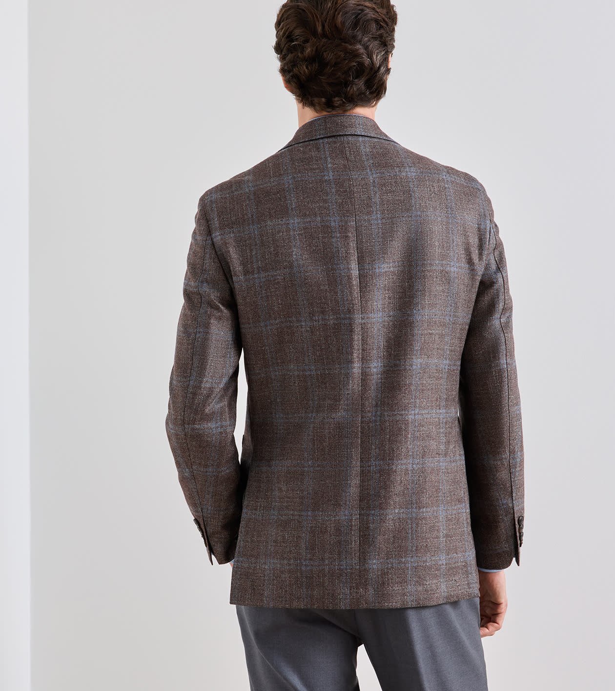 Arden Windowpane Blazer in ASH BROWN - Alternate Image 2