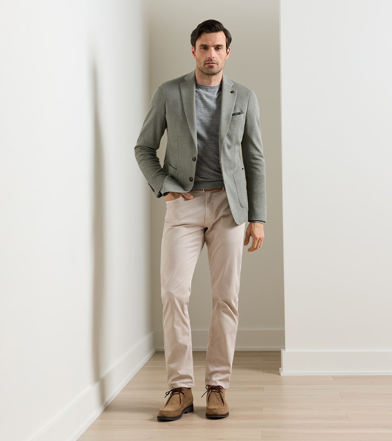 Barclay Knit Blazer in BAYLEAF - Alternate Image 1