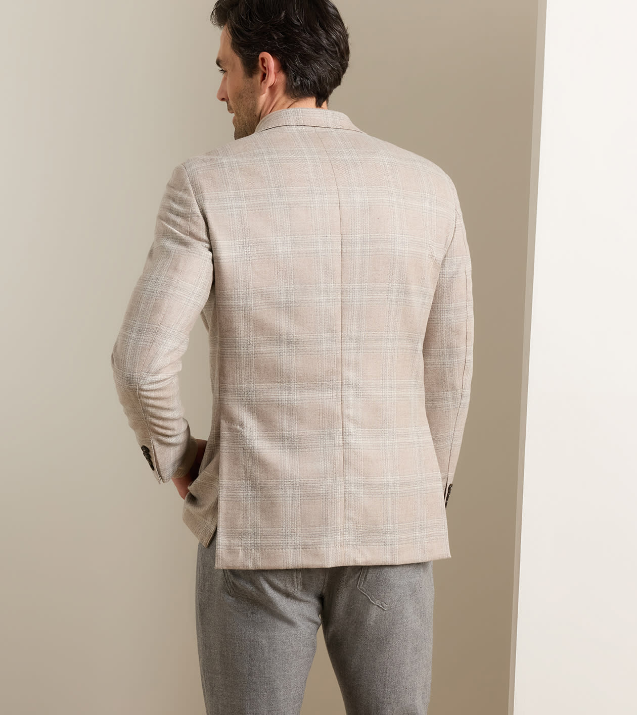 Bailey Plaid Blazer in Taupe - Alternate Image 2