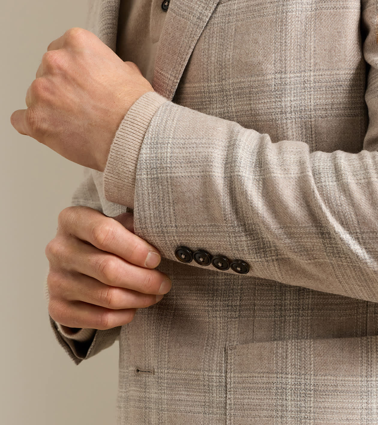 Bailey Plaid Blazer in Taupe - Alternate Image 3