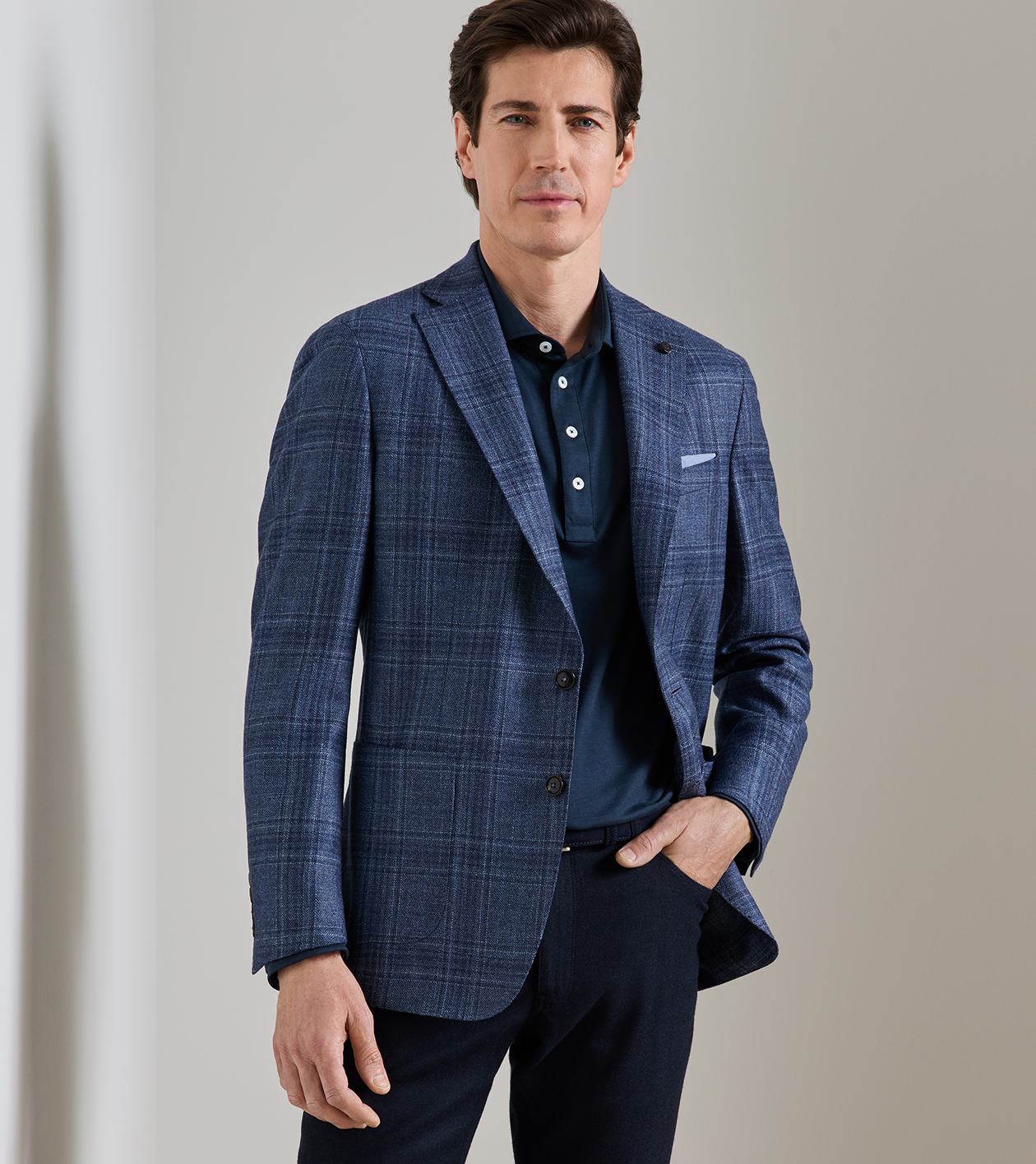 Davies Plaid Blazer in CADET - Alternate Image 4