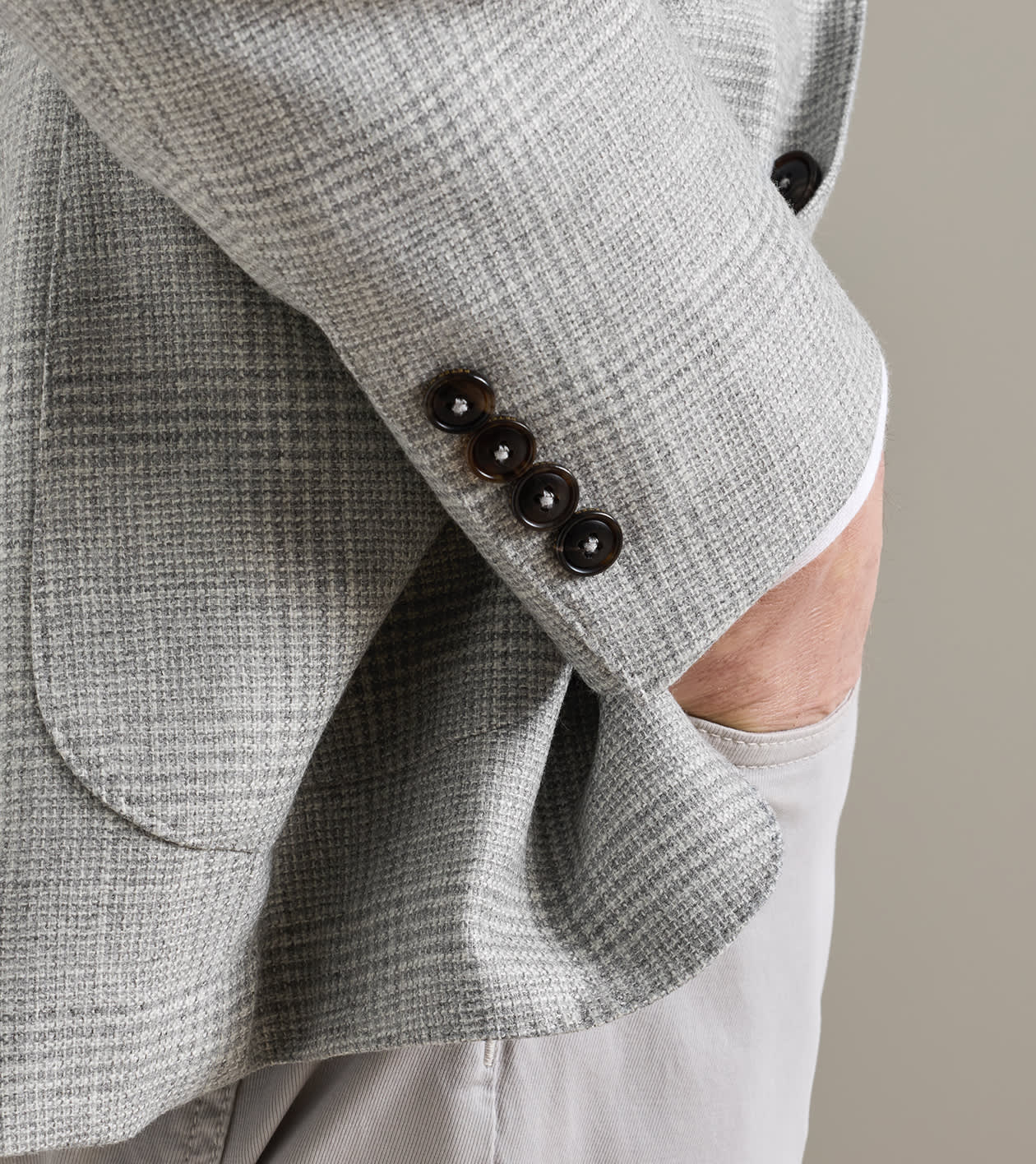 Foster Glen Plaid Soft Jacket in GREY PEARL - Alternate Image 3