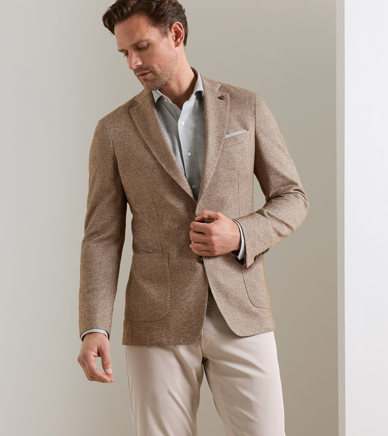 Lancaster Knit Blazer in LIGHT MOCHA - Alternate Image 5