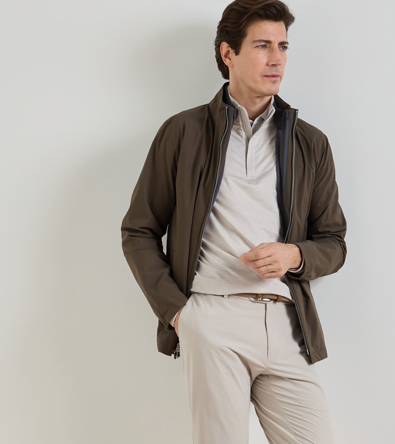 Ryder 3-In-1 Jacket in ASH BROWN - Alternate Image 1