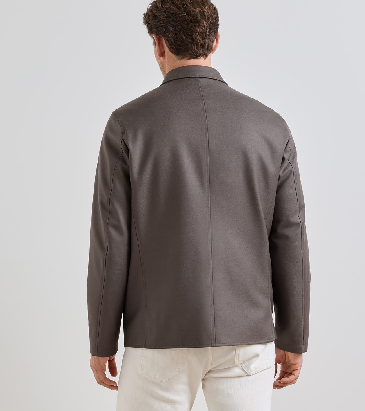 Odyssey Twill Zip Blazer in ASH BROWN - Alternate Image 2