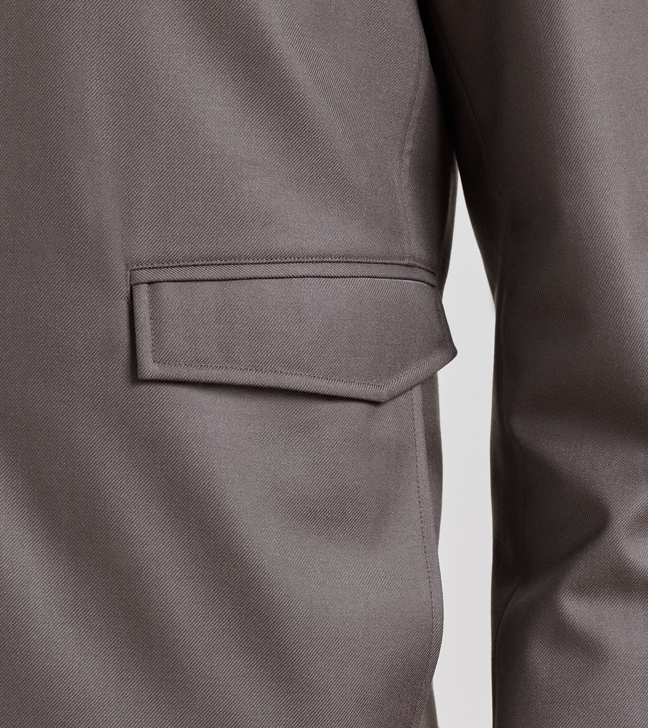 Odyssey Twill Zip Blazer in ASH BROWN - Alternate Image 3
