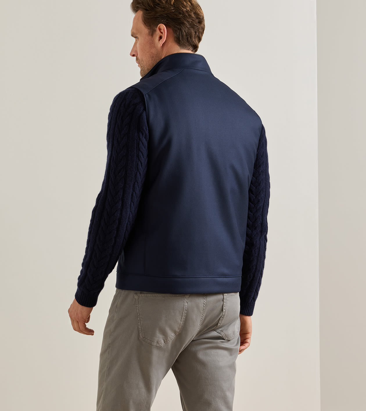 Odyssey Twill Vest in Navy - Alternate Image 2