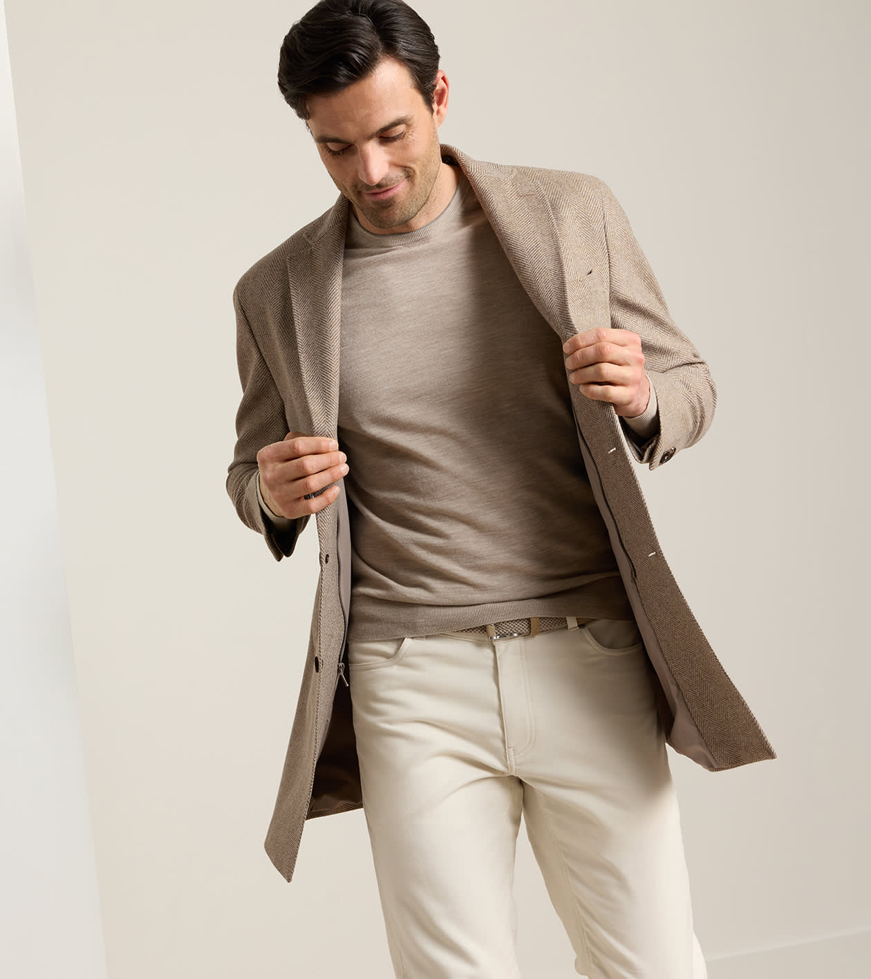 Oxford City Coat in LIGHT MOCHA - Alternate Image 4