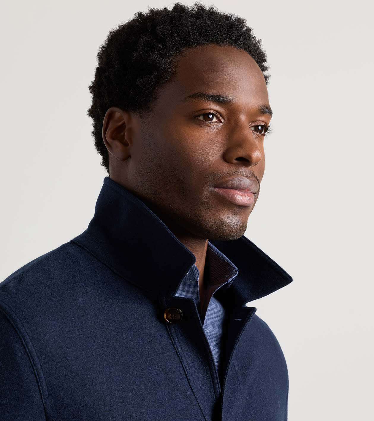 Artisan Crafted Cashmere Chore Coat in Navy - Alternate Image 4