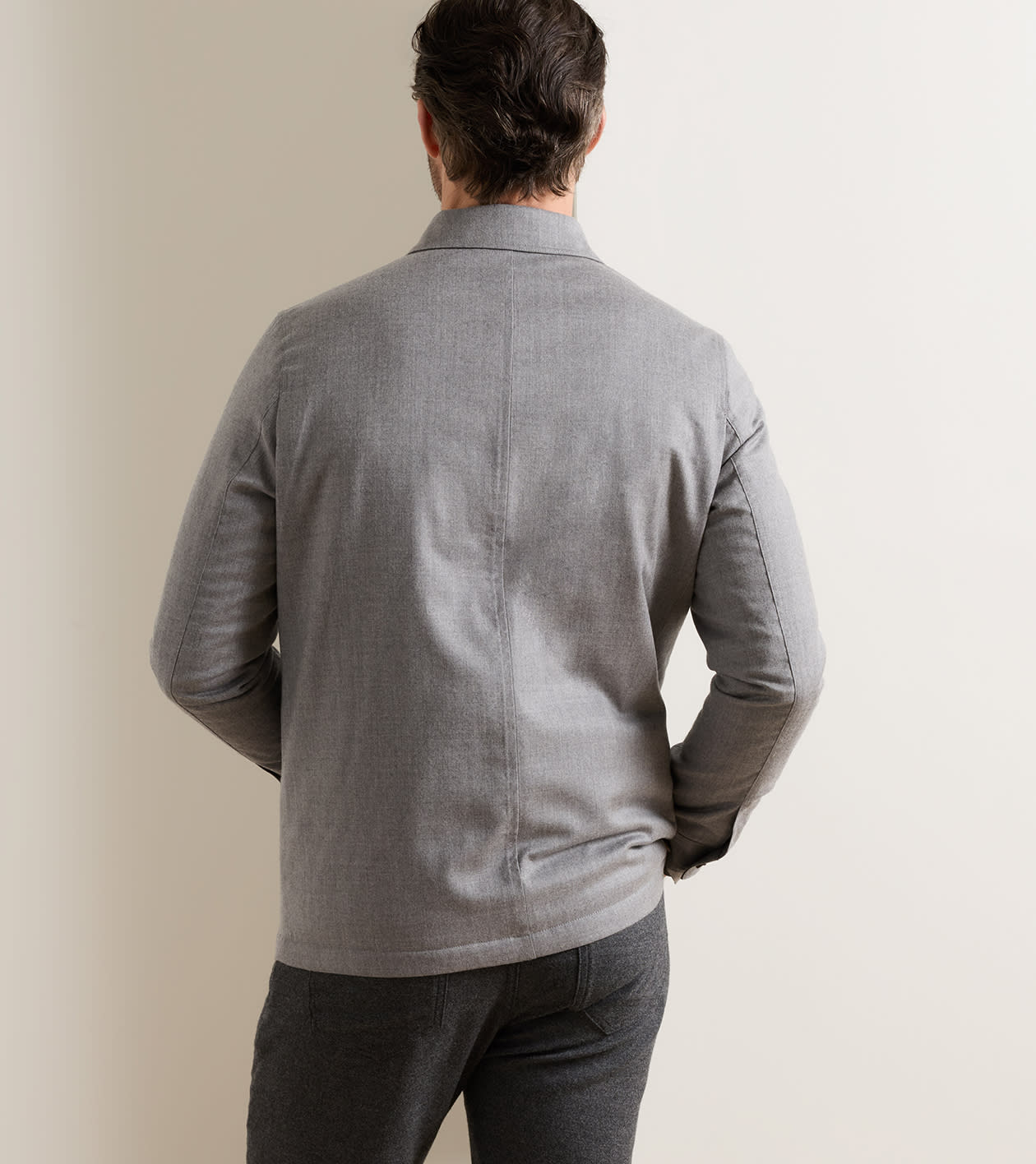 Cortina Insulated Chore Coat in Argento - Alternate Image 2