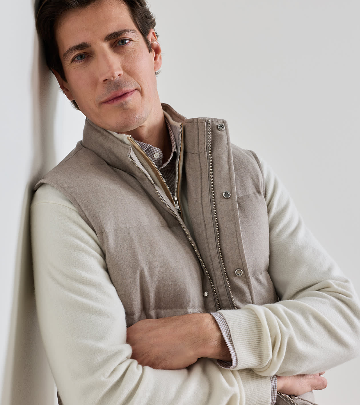 Cortina Wool Gilet in Stone - Alternate Image 4