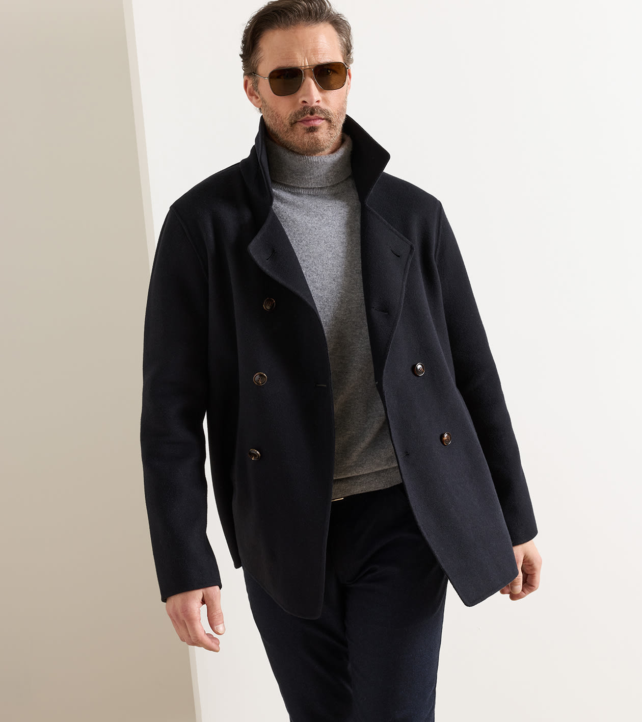 Arlington Peacoat in Dark Navy - Alternate Image 1
