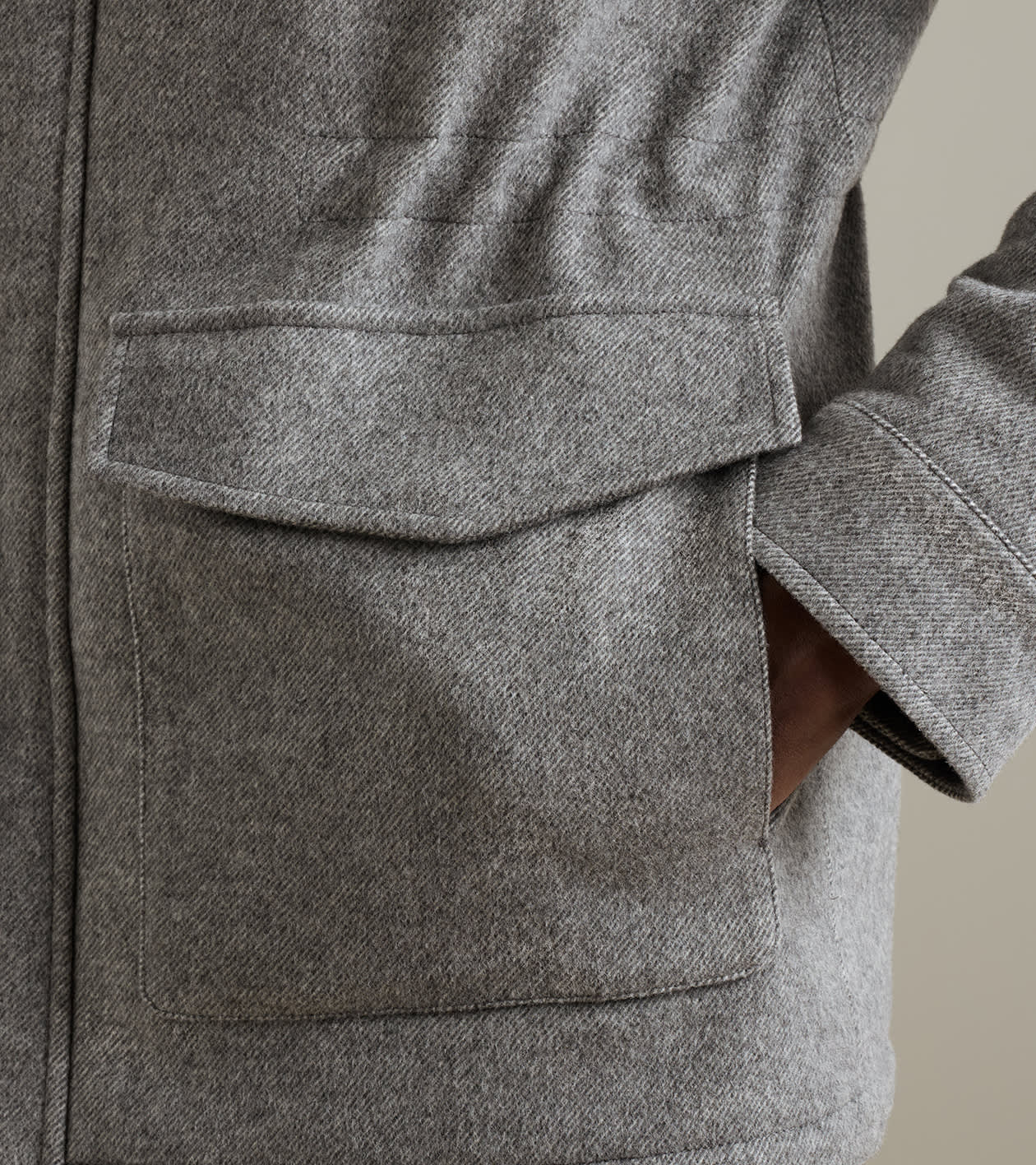 Tempest Wool Coat in Argento - Alternate Image 3
