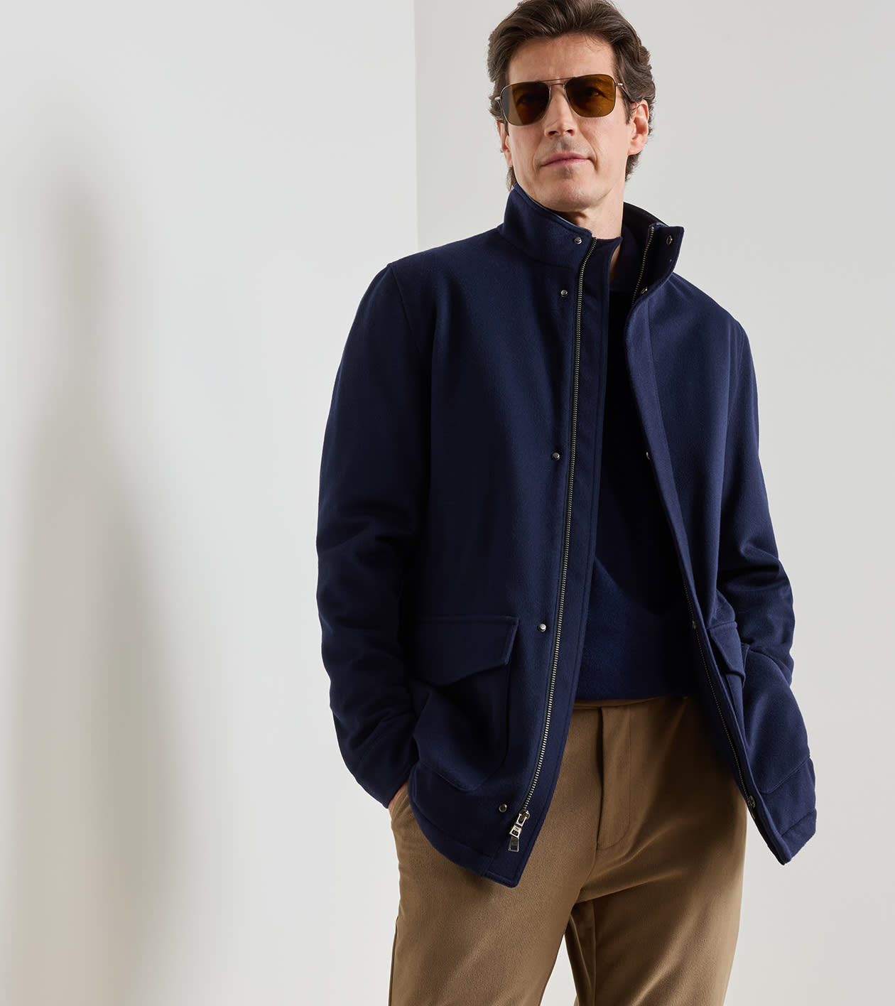 Tempest Wool Coat in Navy - Alternate Image 1