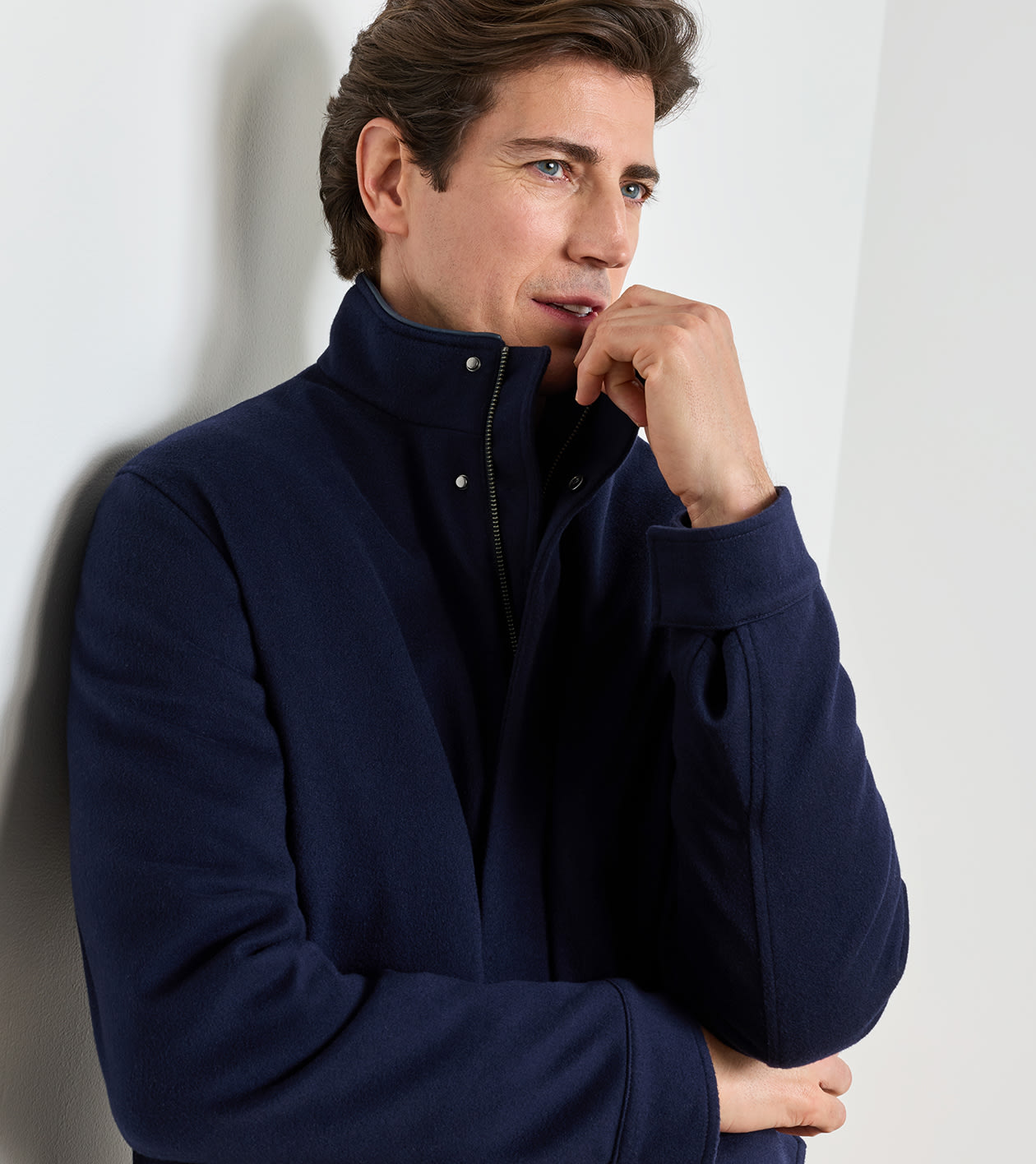 Tempest Wool Coat in Navy - Alternate Image 4
