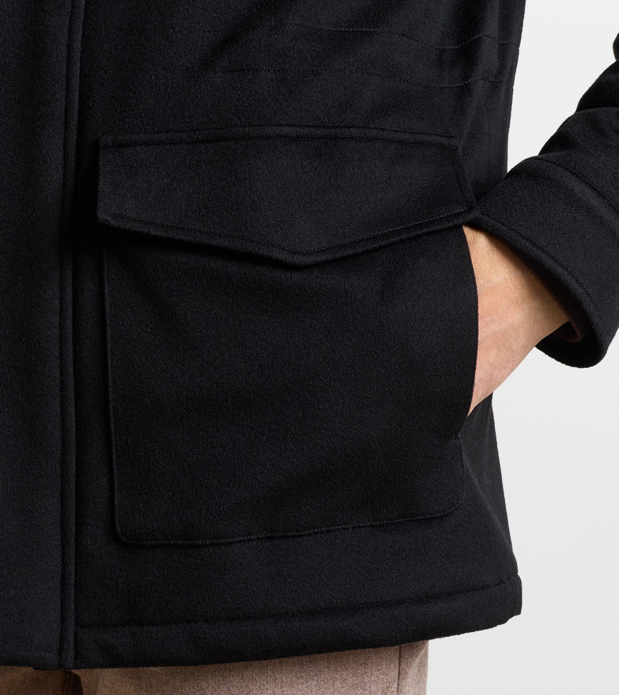 Tempest Cashmere Coat in Black - Alternate Image 3