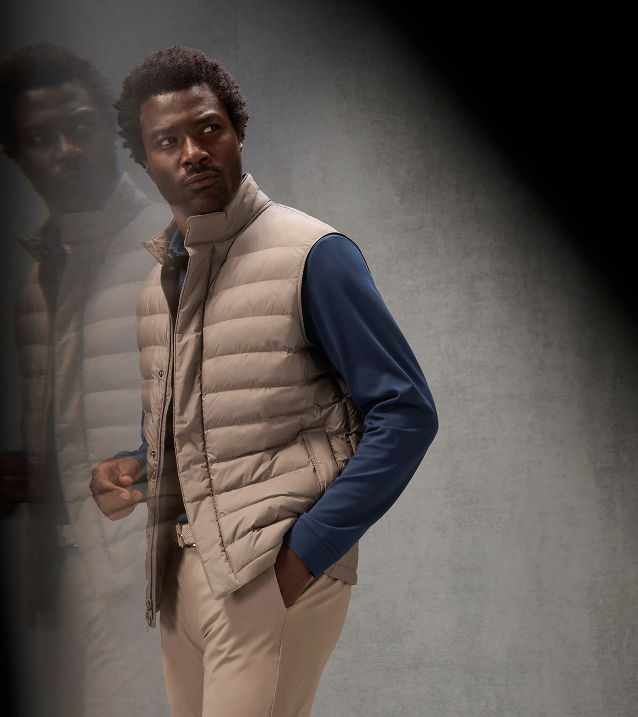 Pursuit Quilted Vest in BISCOTTI - Alternate Image 1