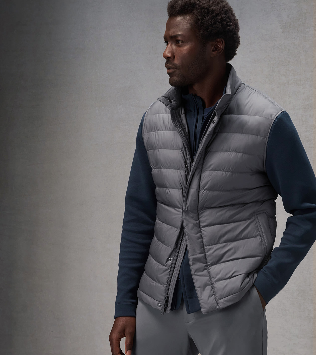 Pursuit Quilted Vest in CITYSCAPE - Alternate Image 7
