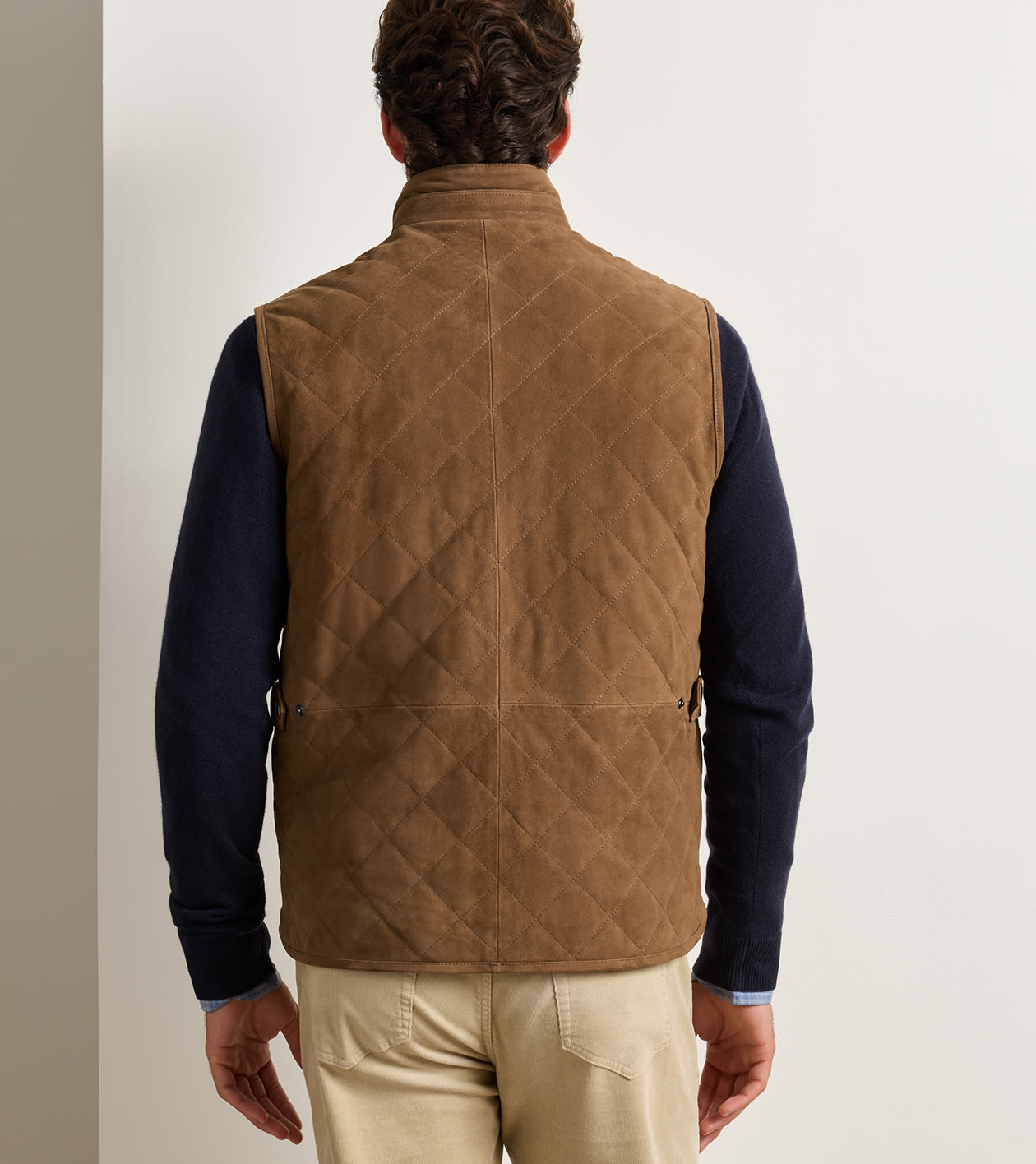 Essex Suede Vest in SAWGRASS - Alternate Image 2