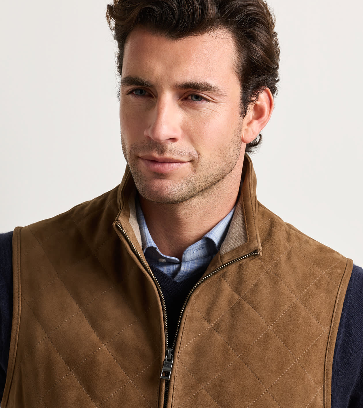 Essex Suede Vest in SAWGRASS - Alternate Image 4