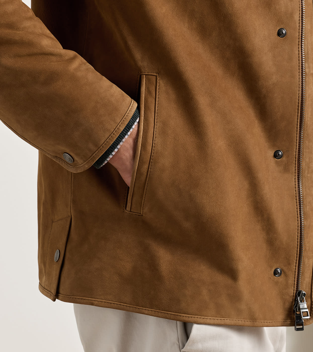 Norwalk Nubuck Coat in Dark Amber - Alternate Image 3