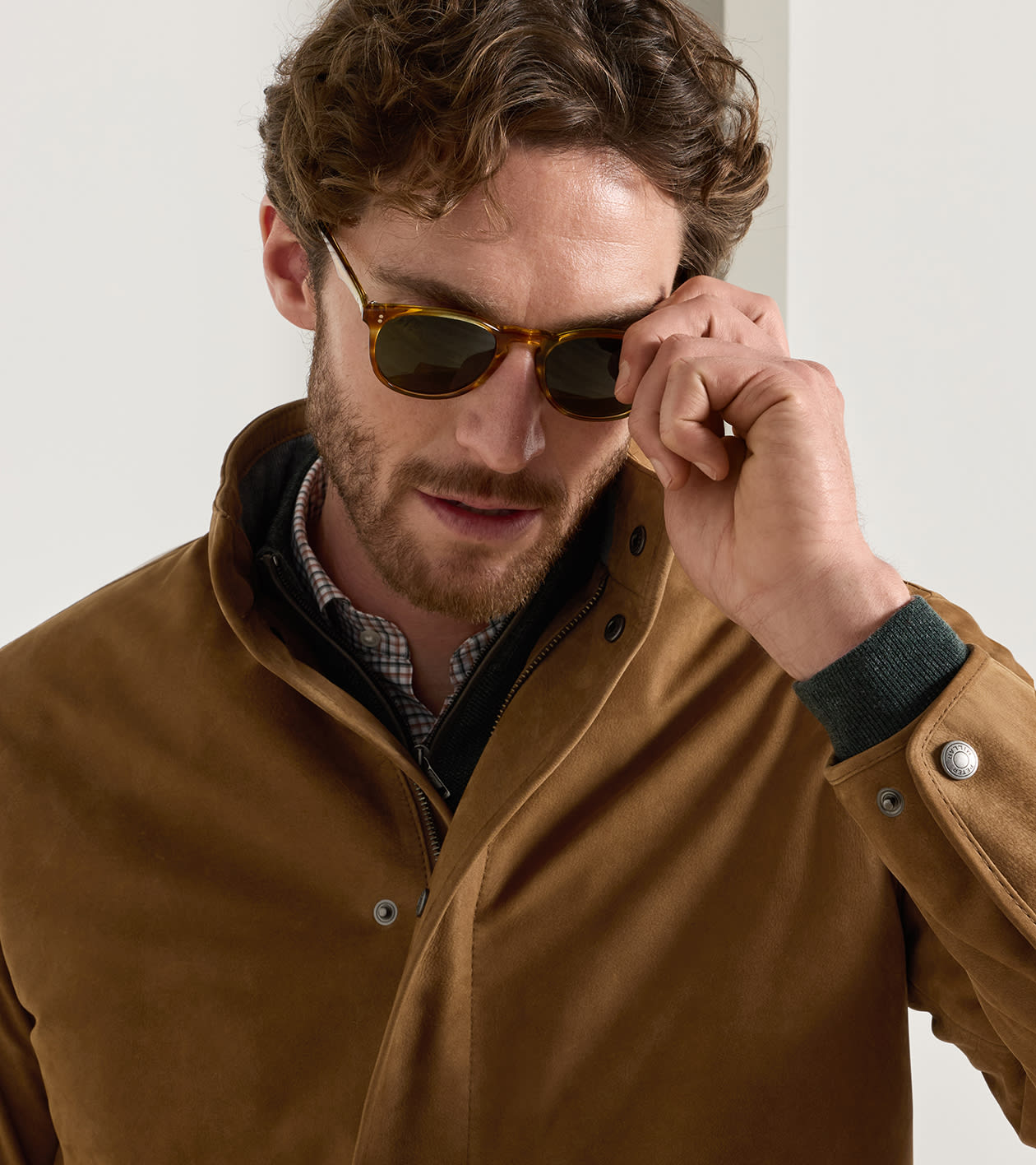 Norwalk Nubuck Coat in Dark Amber - Alternate Image 4
