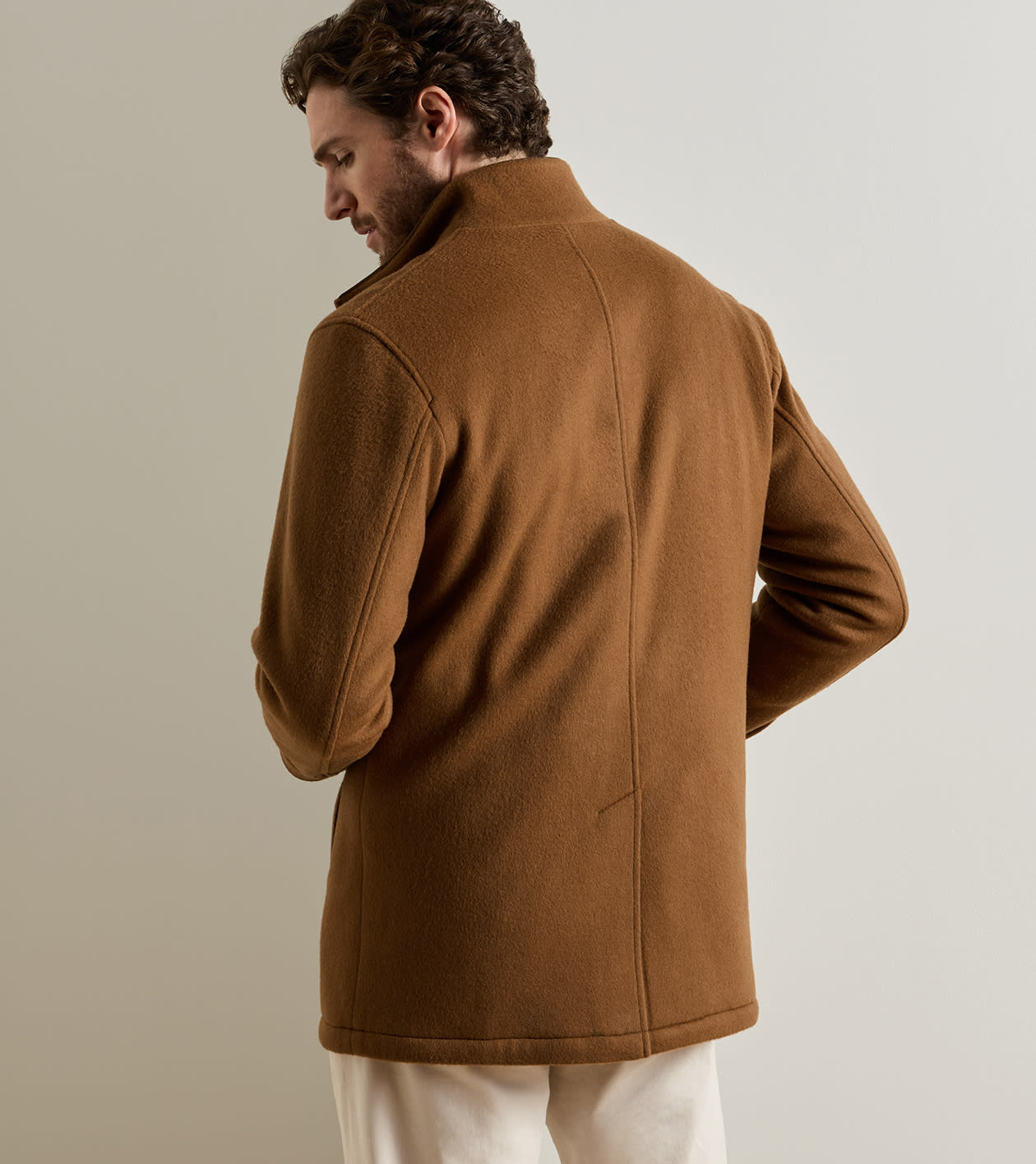 Crown Flex Merino City Coat in Dark Amber - Alternate Image 2
