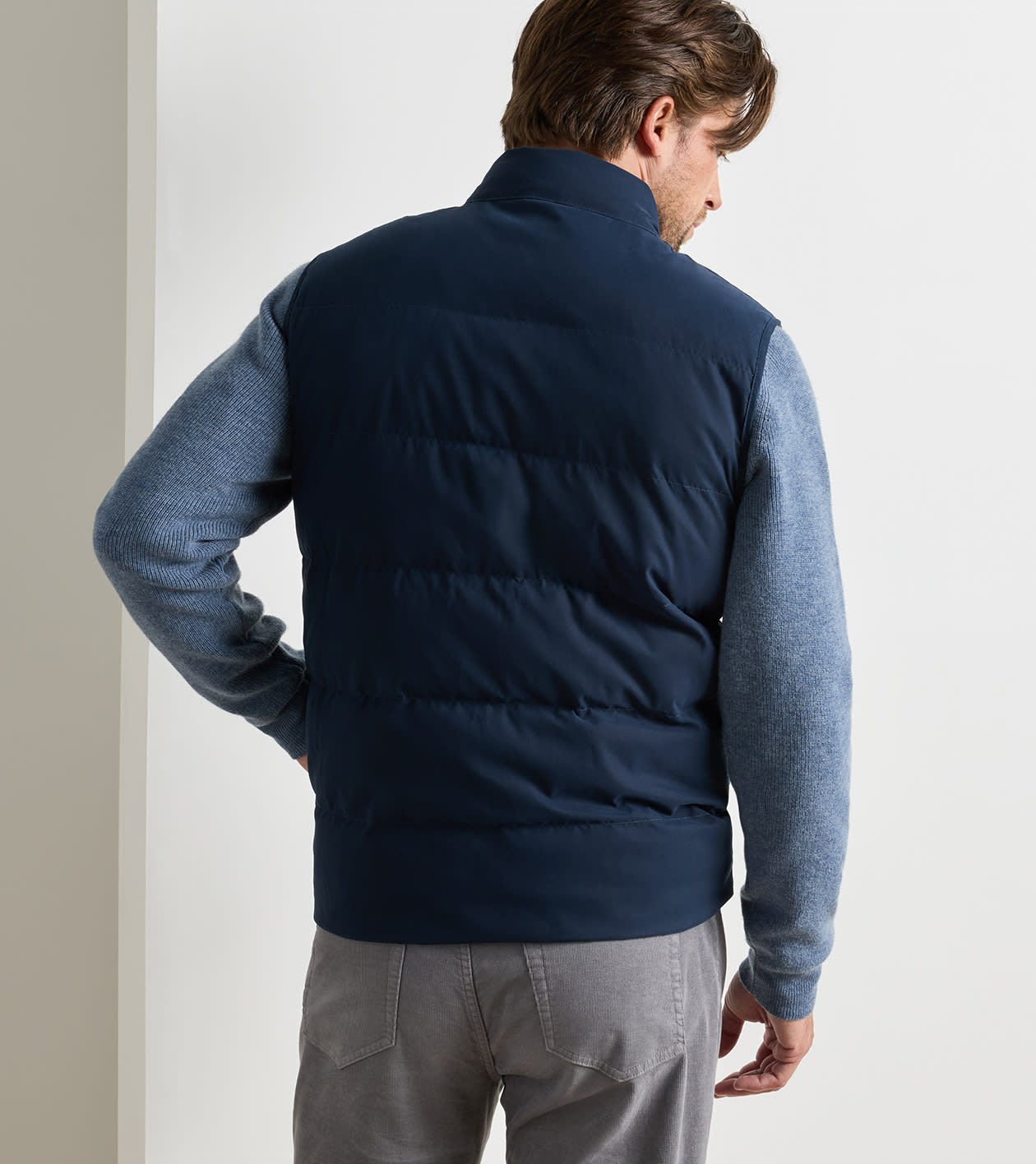 Bedford Quilted Vest in Dark Navy - Alternate Image 2