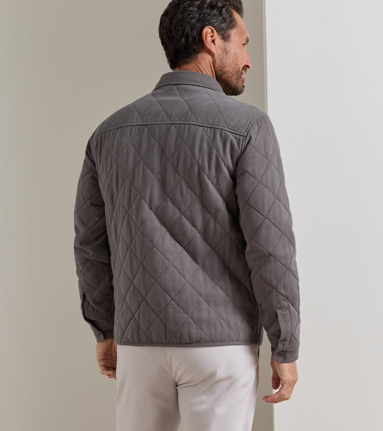 Chatham Cotton Cashmere Shirt Jacket in CITYSCAPE - Alternate Image 2