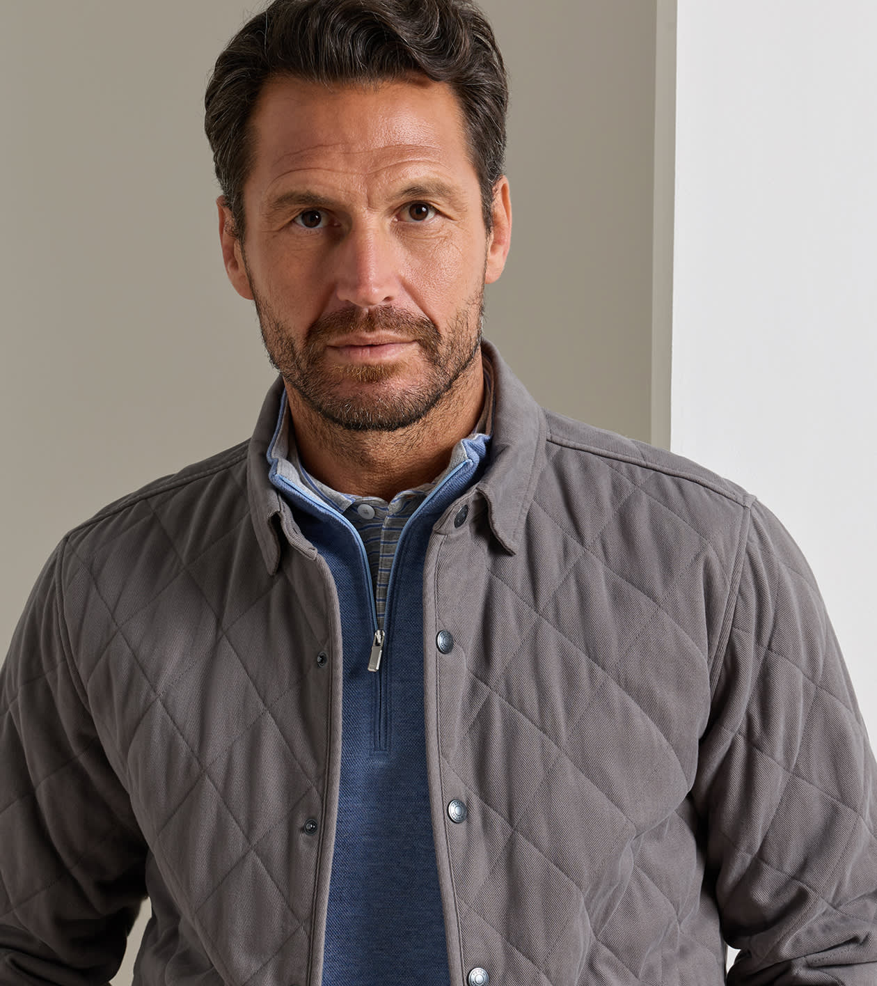 Chatham Cotton Cashmere Shirt Jacket in CITYSCAPE - Alternate Image 4